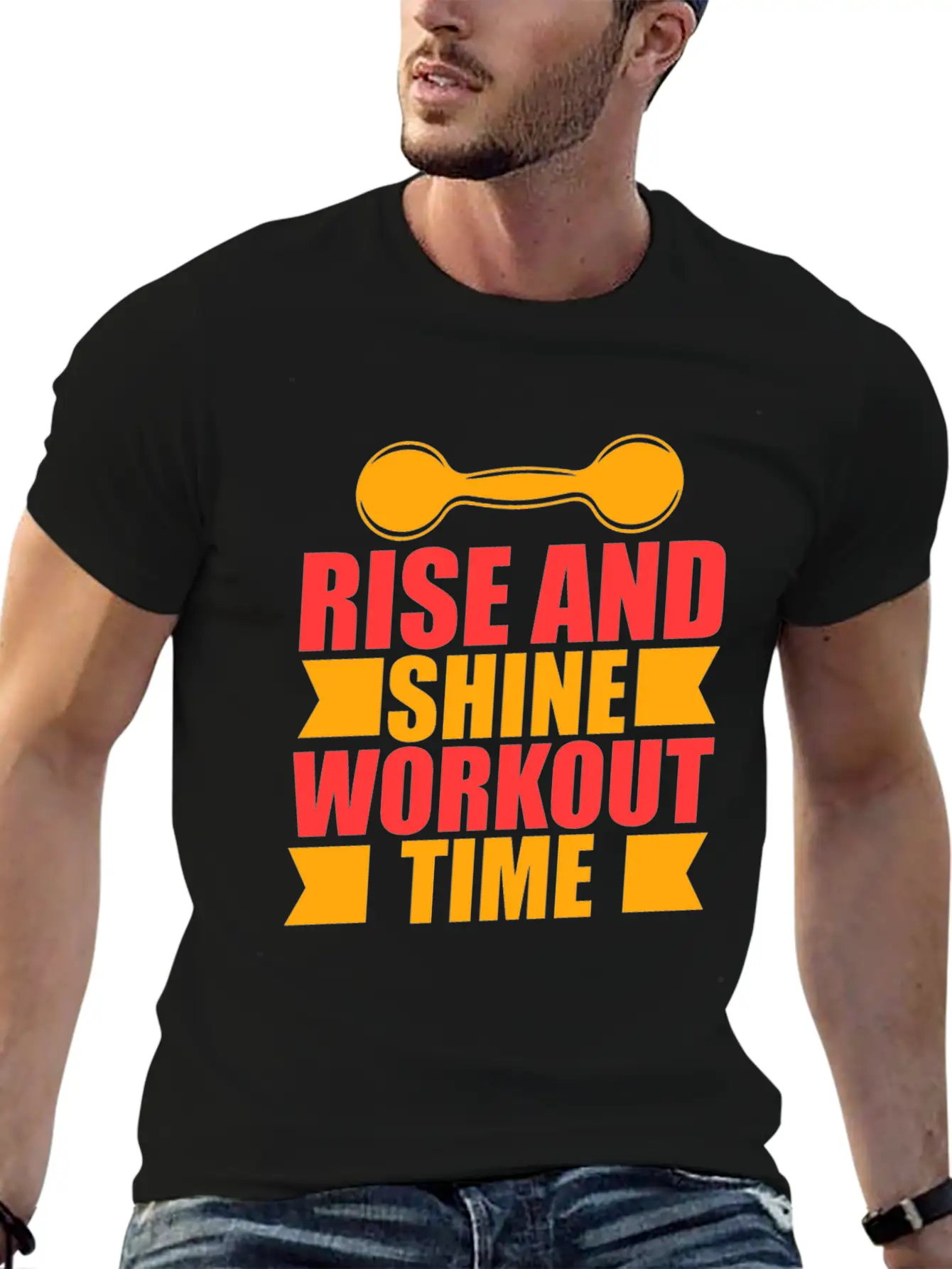 Rise And Shine Workout Time Stylish Everyday T-Shirt – Unisex Basic Cotton Tee