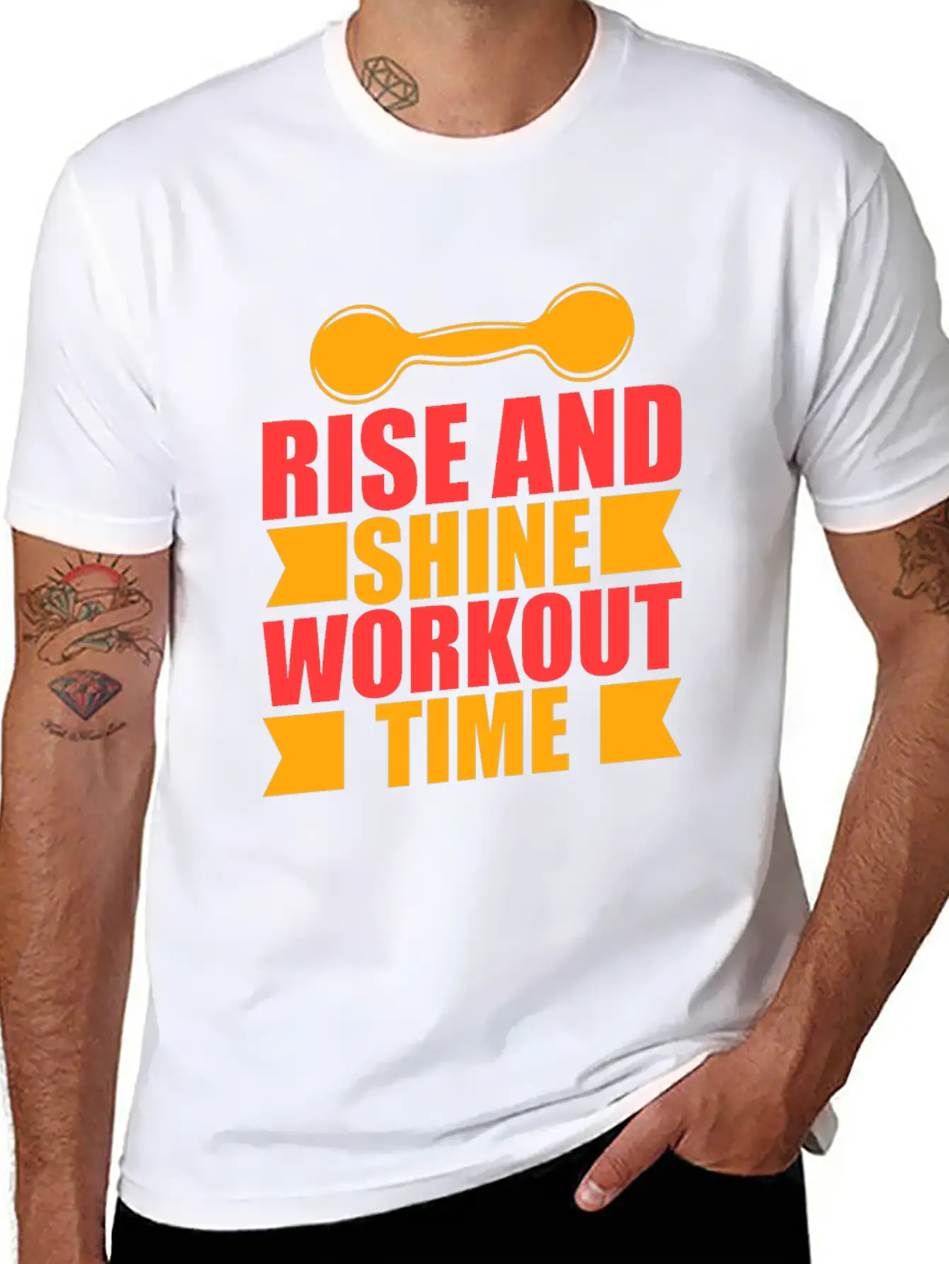 Rise And Shine Workout Time Stylish Everyday T-Shirt – Unisex Basic Cotton Tee