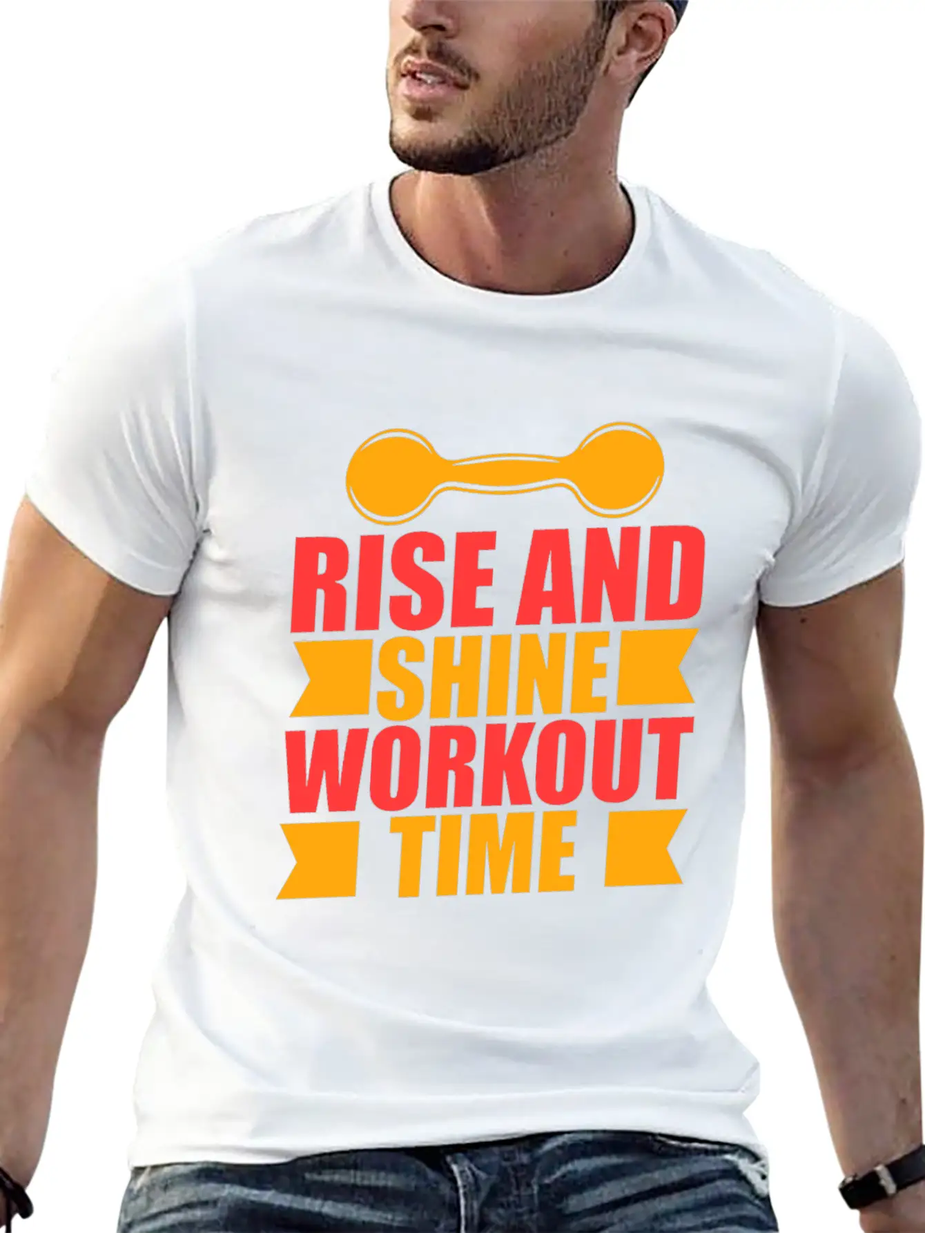 Rise And Shine Workout Time Stylish Everyday T-Shirt – Unisex Basic Cotton Tee
