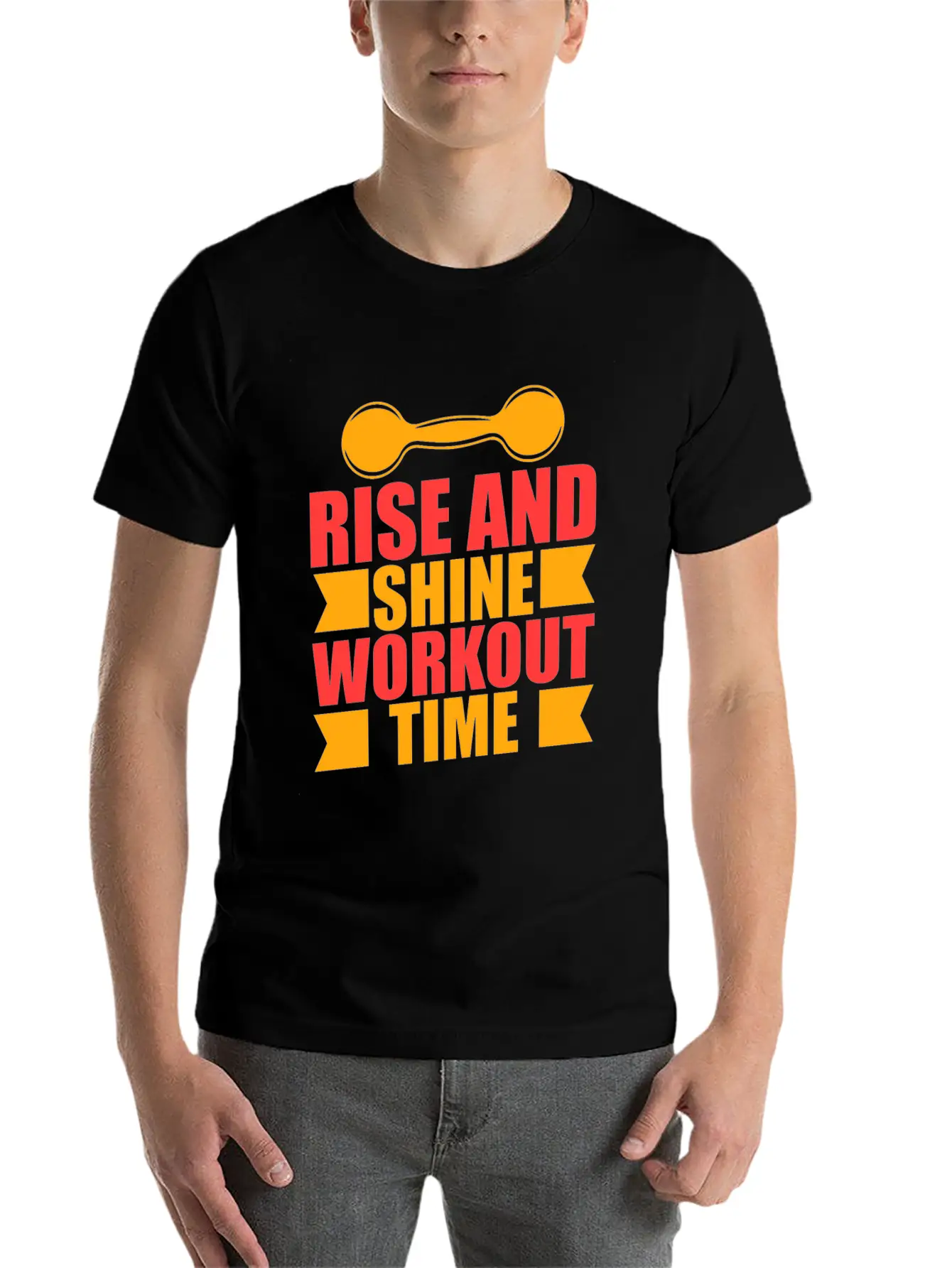 Rise And Shine Workout Time Stylish Everyday T-Shirt – Unisex Basic Cotton Tee