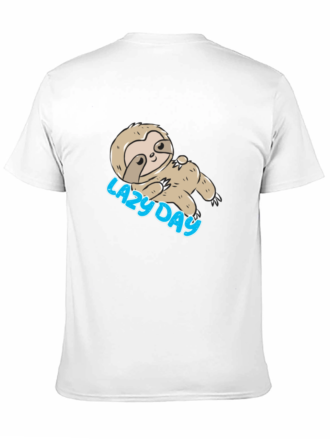 Lazy Day Sloth T-Shirt - Black Relaxed Fit Tee