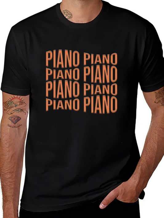 Piano Graphic Black T-Shirt
