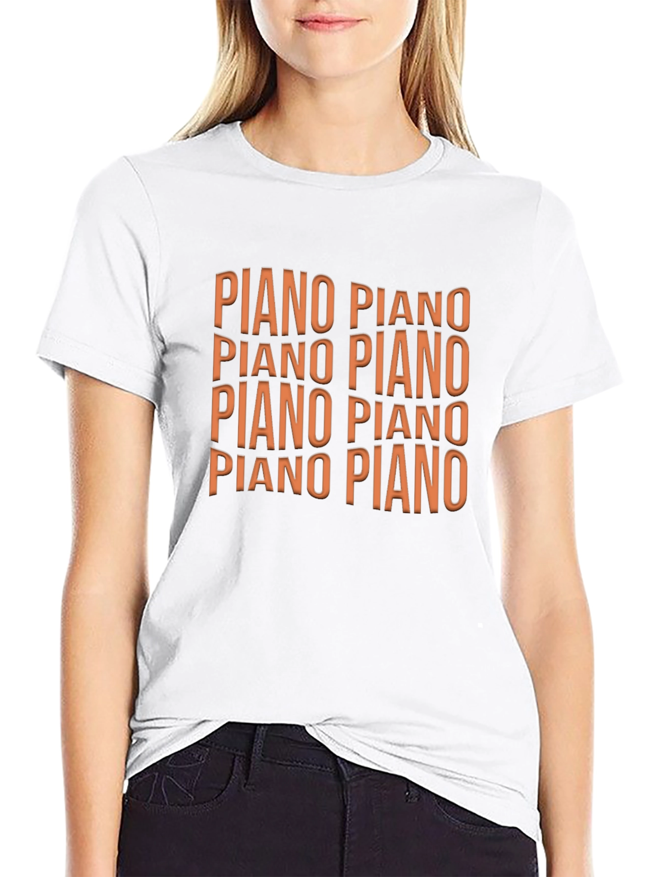 Piano Graphic Black T-Shirt