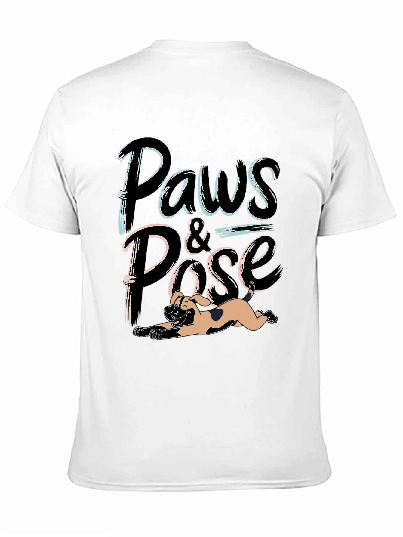 Paws and Pose Black Graphic T-Shirt