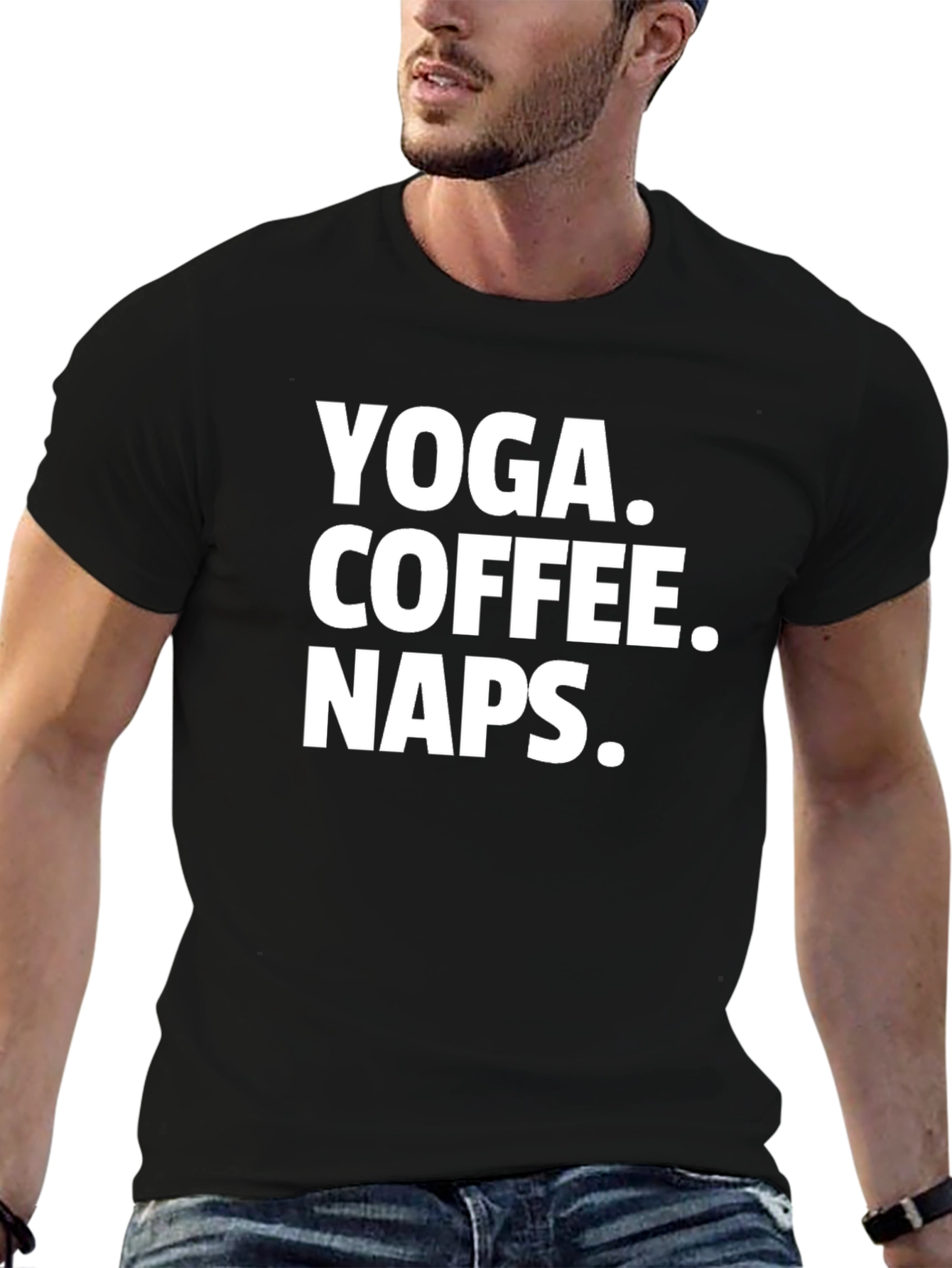 Yoga Coffee Naps T-Shirt | Funny Graphic Tee