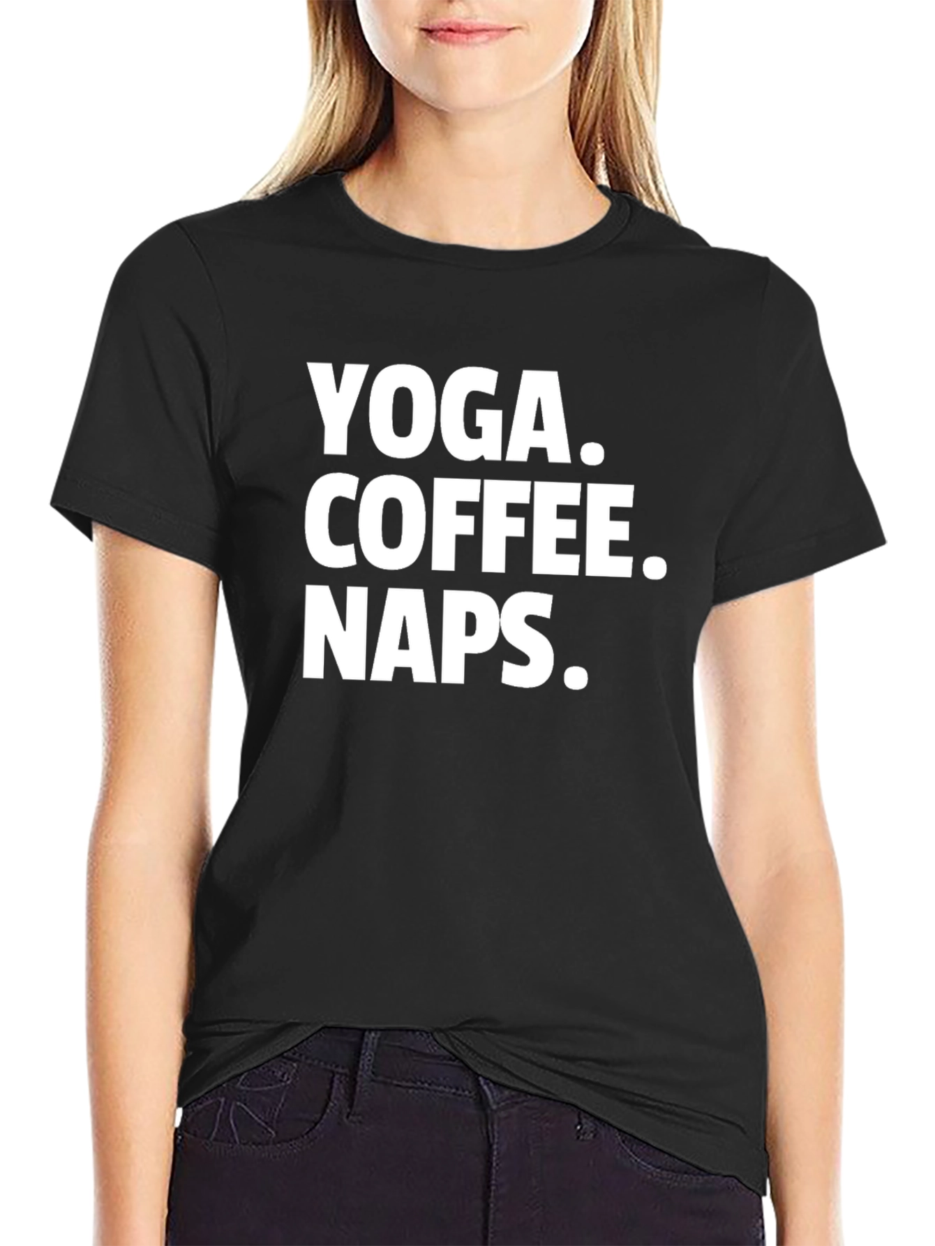 Yoga Coffee Naps T-Shirt | Funny Graphic Tee