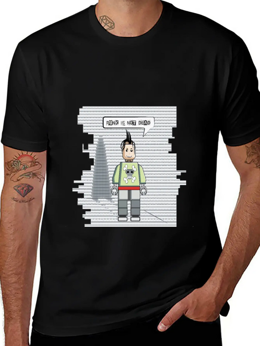Robot Listening Punk Unisex Short Sleeve Soft Cotton T-Shirt – Casual Everyday Wear