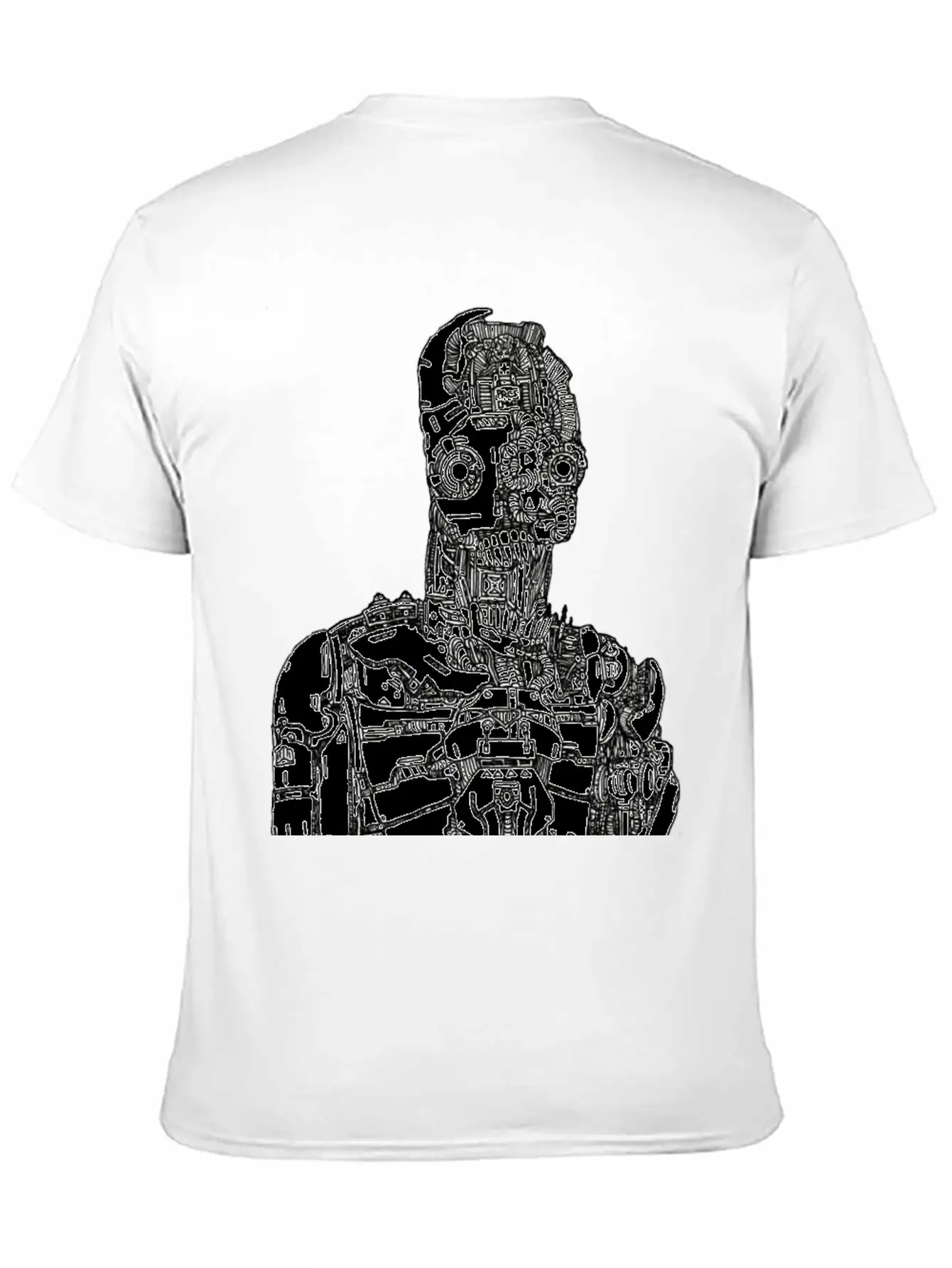 Robot Sketch Essential Unisex Summer Tee – Soft Cotton Casual Fit