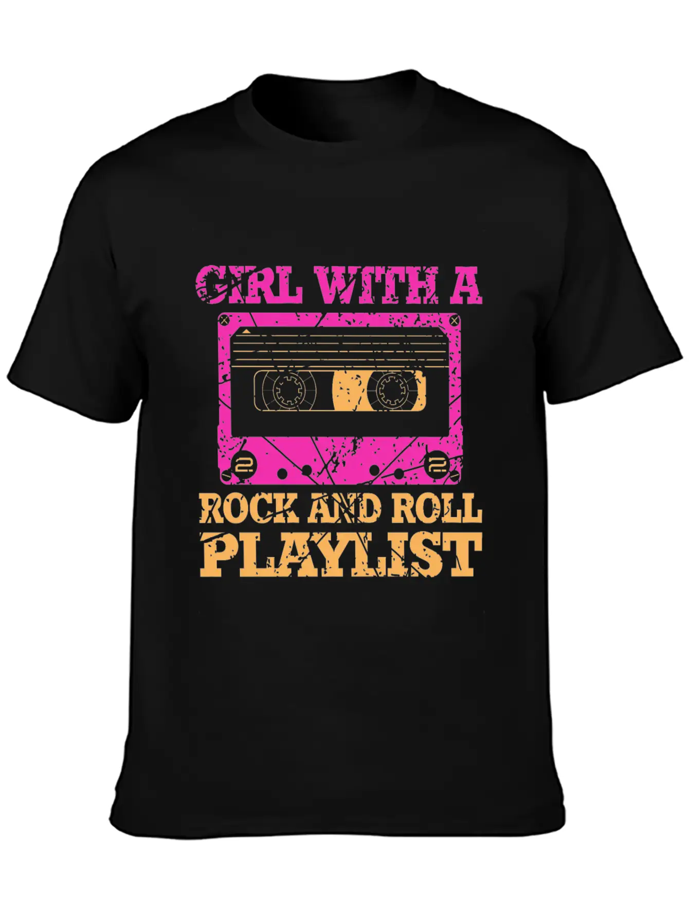 Rock And Roll Girl Playlist Stylish Everyday T-Shirt – Unisex Basic Cotton Tee