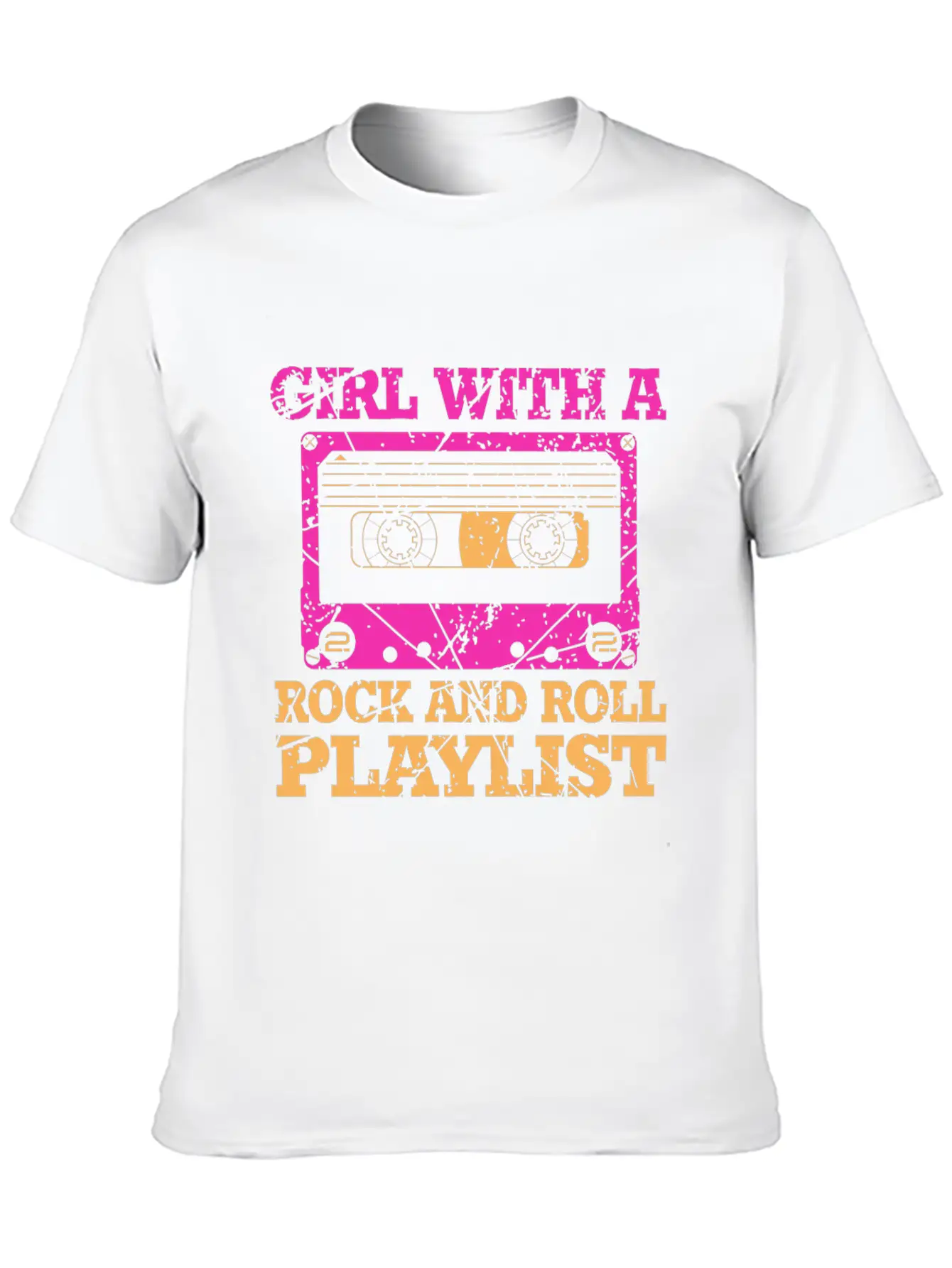 Rock And Roll Girl Playlist Stylish Everyday T-Shirt – Unisex Basic Cotton Tee