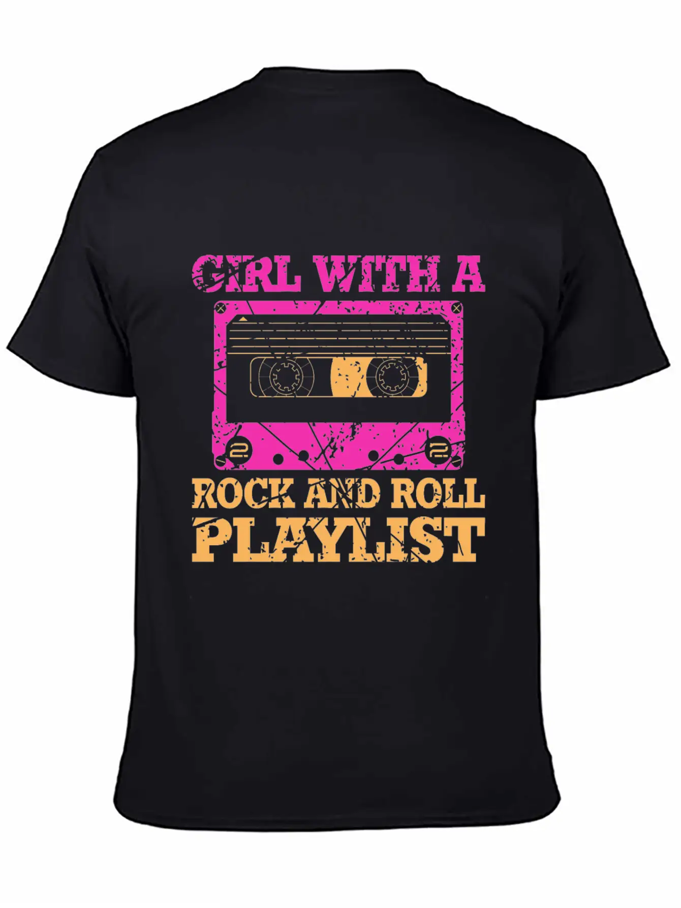 Rock And Roll Girl Playlist Stylish Everyday T-Shirt – Unisex Basic Cotton Tee