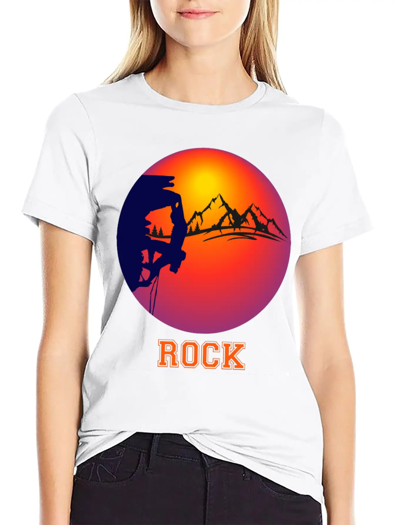 Rock Climbing, Rock Climb Basic Graphic T-Shirt – Daily Comfort In Soft Cotton
