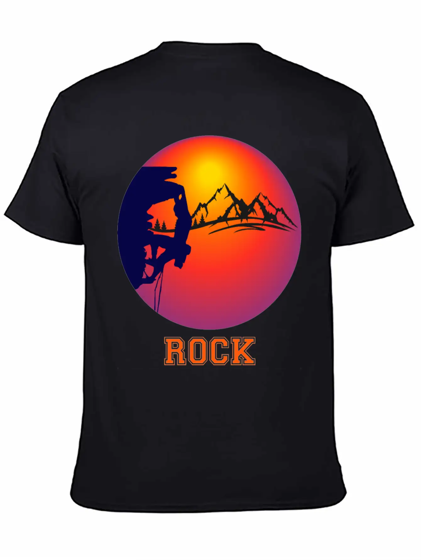 Rock Climbing, Rock Climb Basic Graphic T-Shirt – Daily Comfort In Soft Cotton