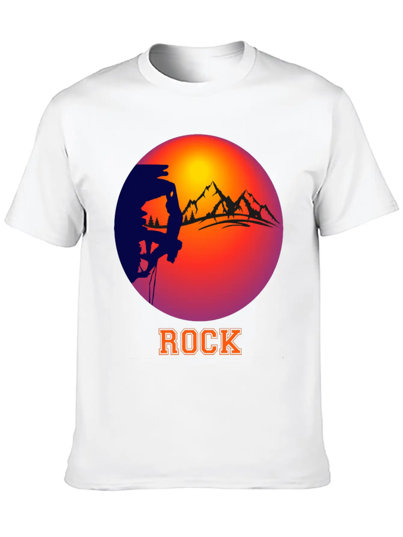 Rock Climbing, Rock Climb Basic Graphic T-Shirt – Daily Comfort In Soft Cotton