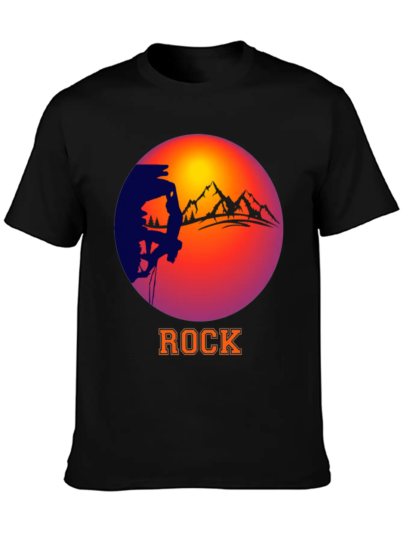 Rock Climbing, Rock Climb Basic Graphic T-Shirt – Daily Comfort In Soft Cotton