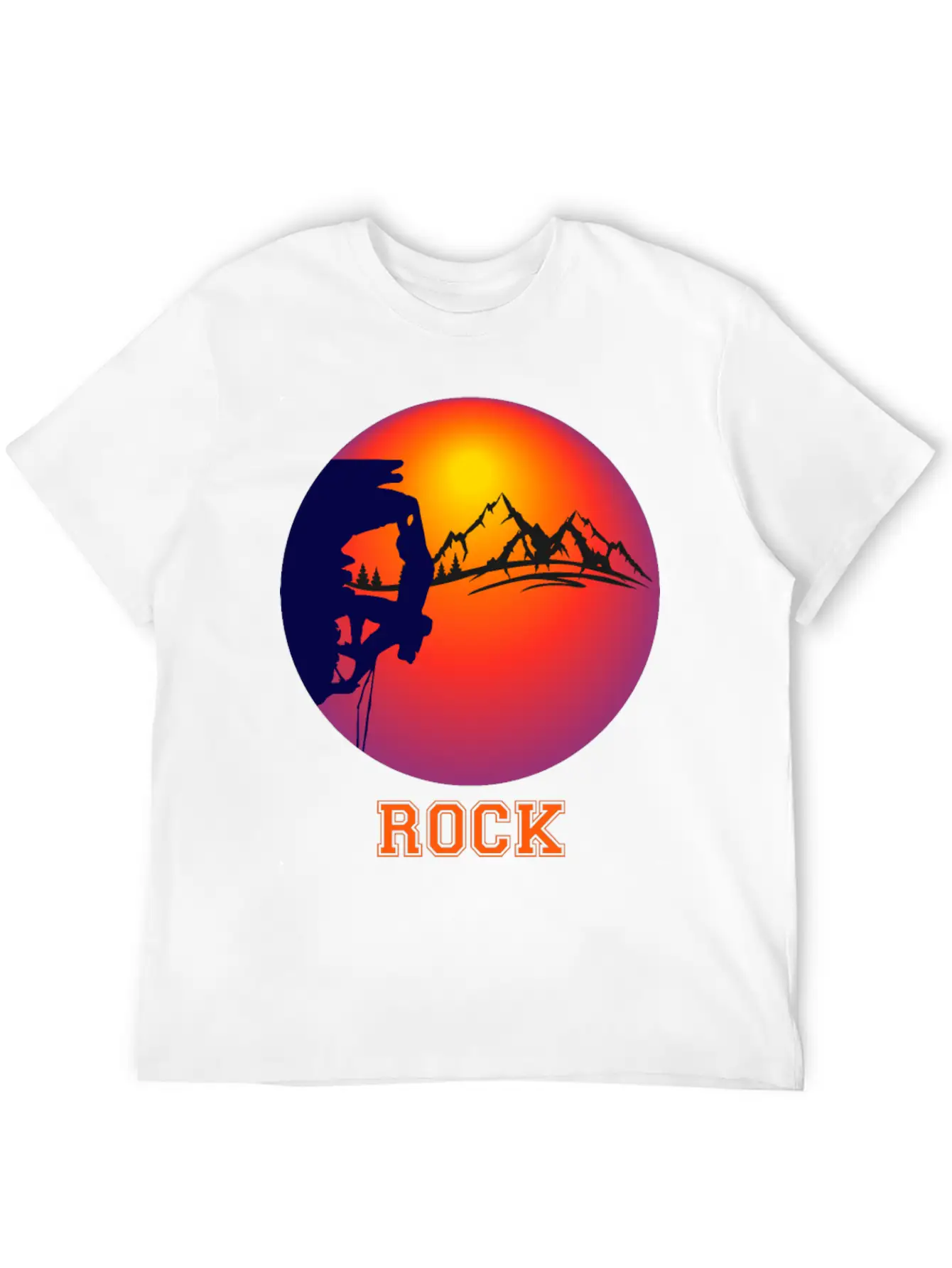 Rock Climbing, Rock Climb Basic Graphic T-Shirt – Daily Comfort In Soft Cotton