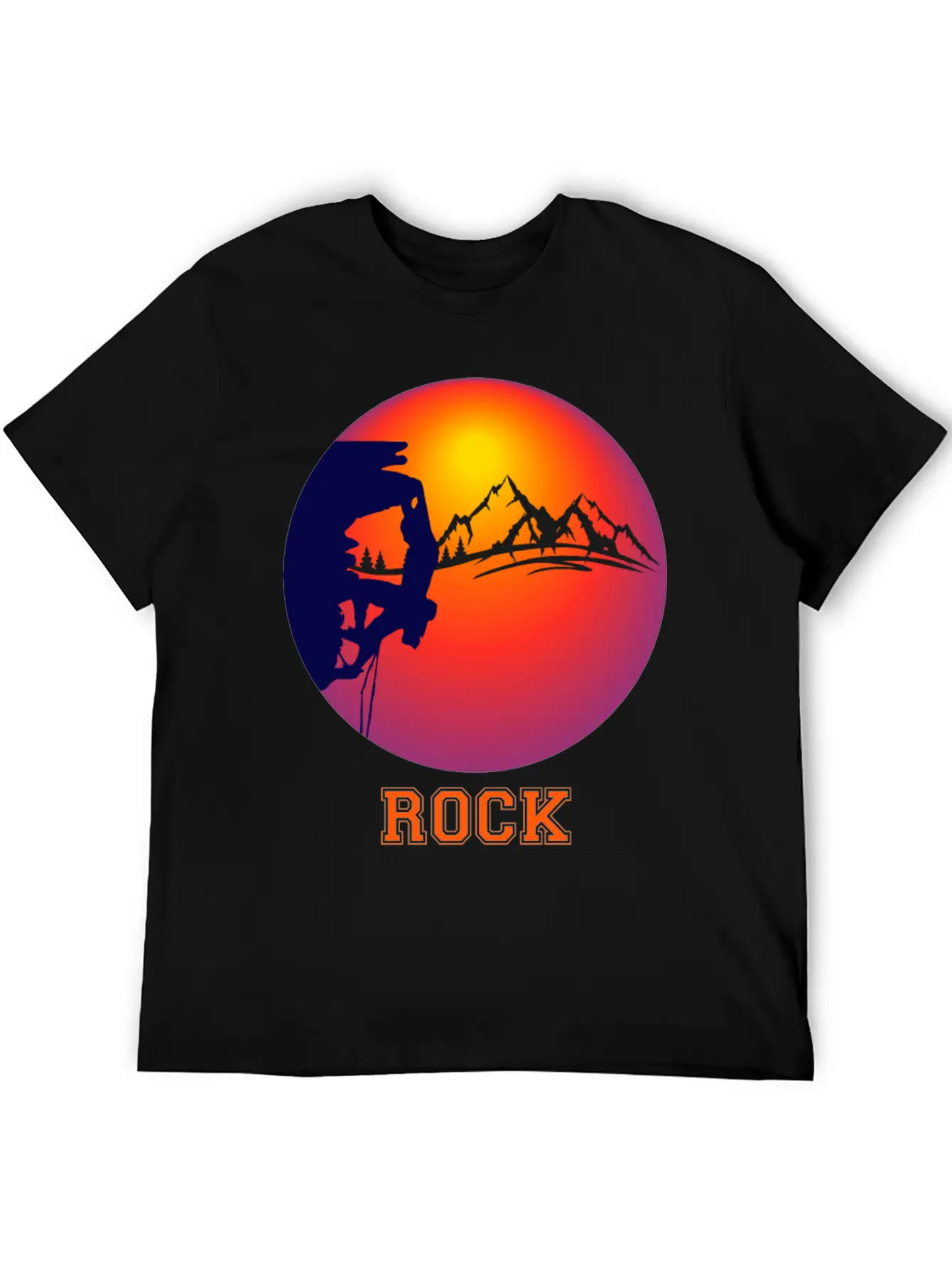 Rock Climbing, Rock Climb Basic Graphic T-Shirt – Daily Comfort In Soft Cotton