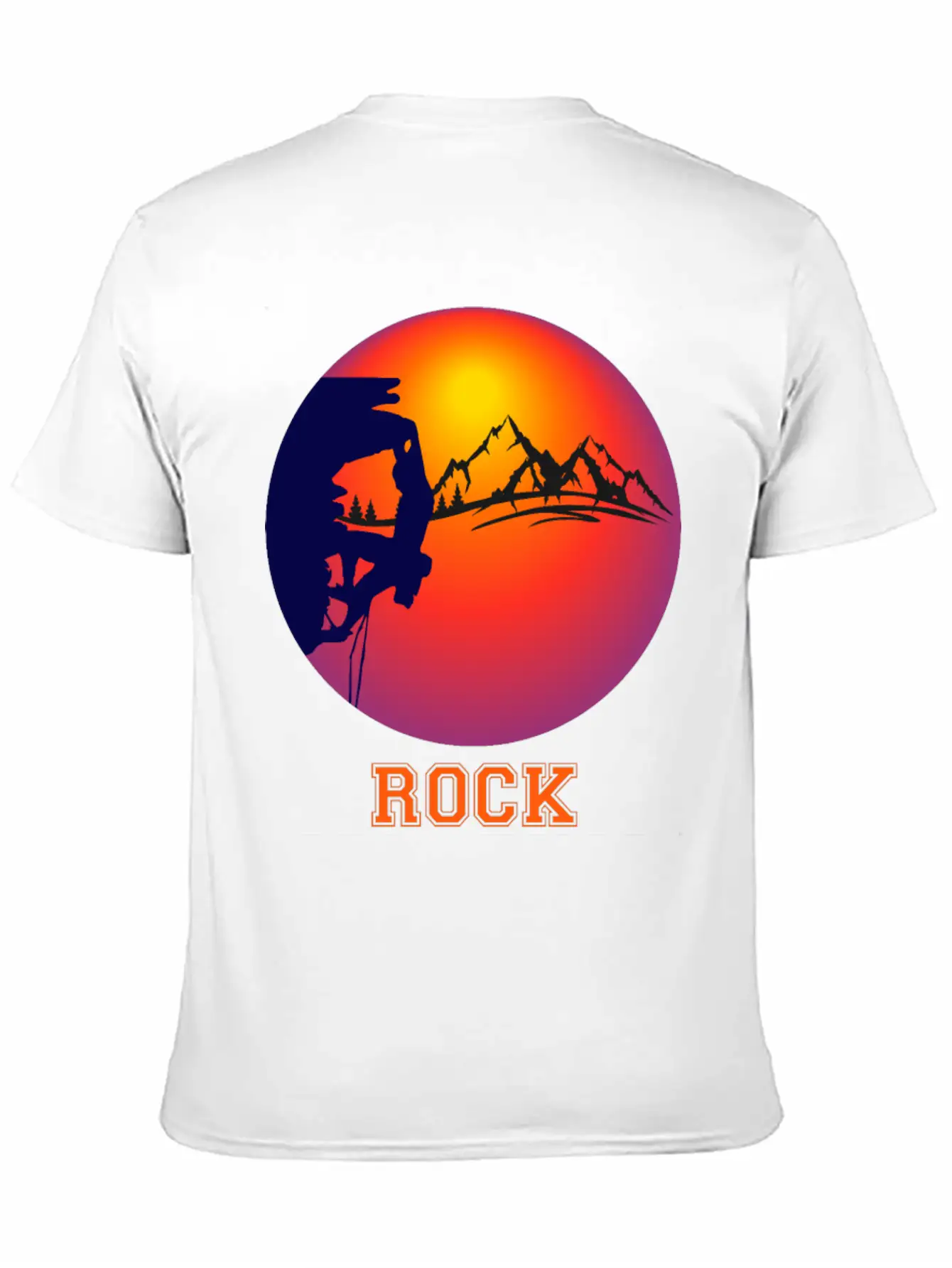 Rock Climbing, Rock Climb Basic Graphic T-Shirt – Daily Comfort In Soft Cotton