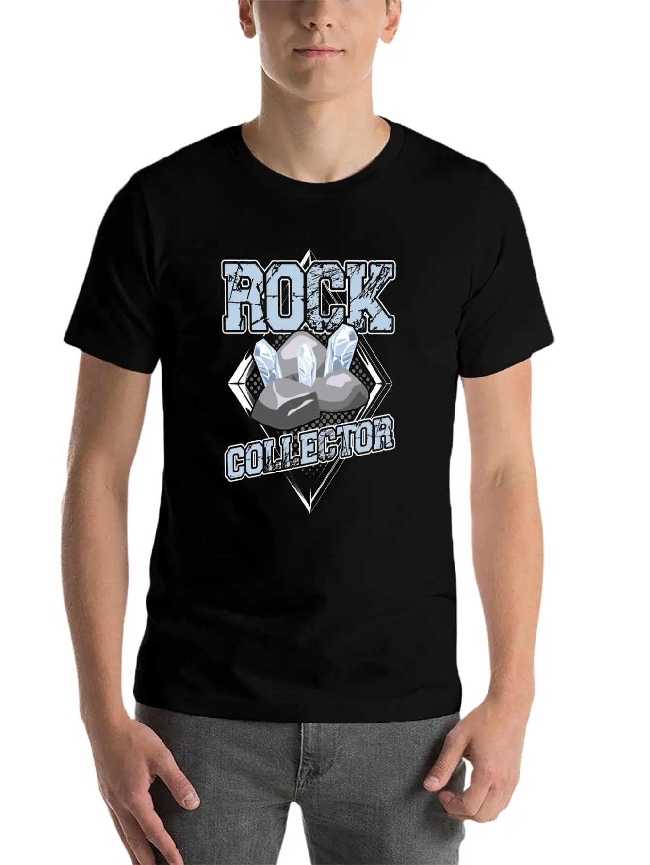 Rock Collector Geology Geologist Student Stone Unisex Short Sleeve Soft Cotton T-Shirt – Casual Everyday Wear