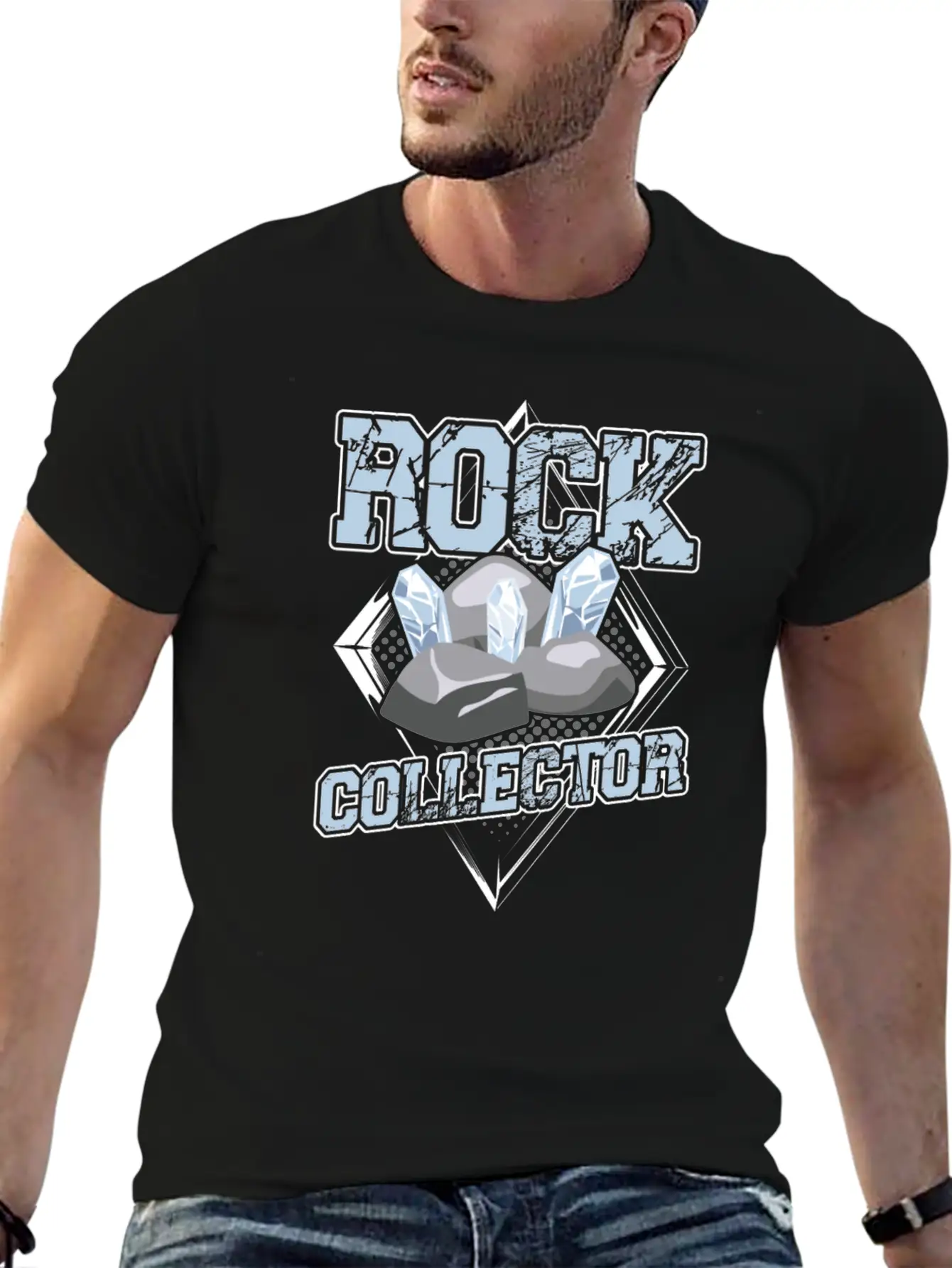 Rock Collector Geology Geologist Student Stone Unisex Short Sleeve Soft Cotton T-Shirt – Casual Everyday Wear