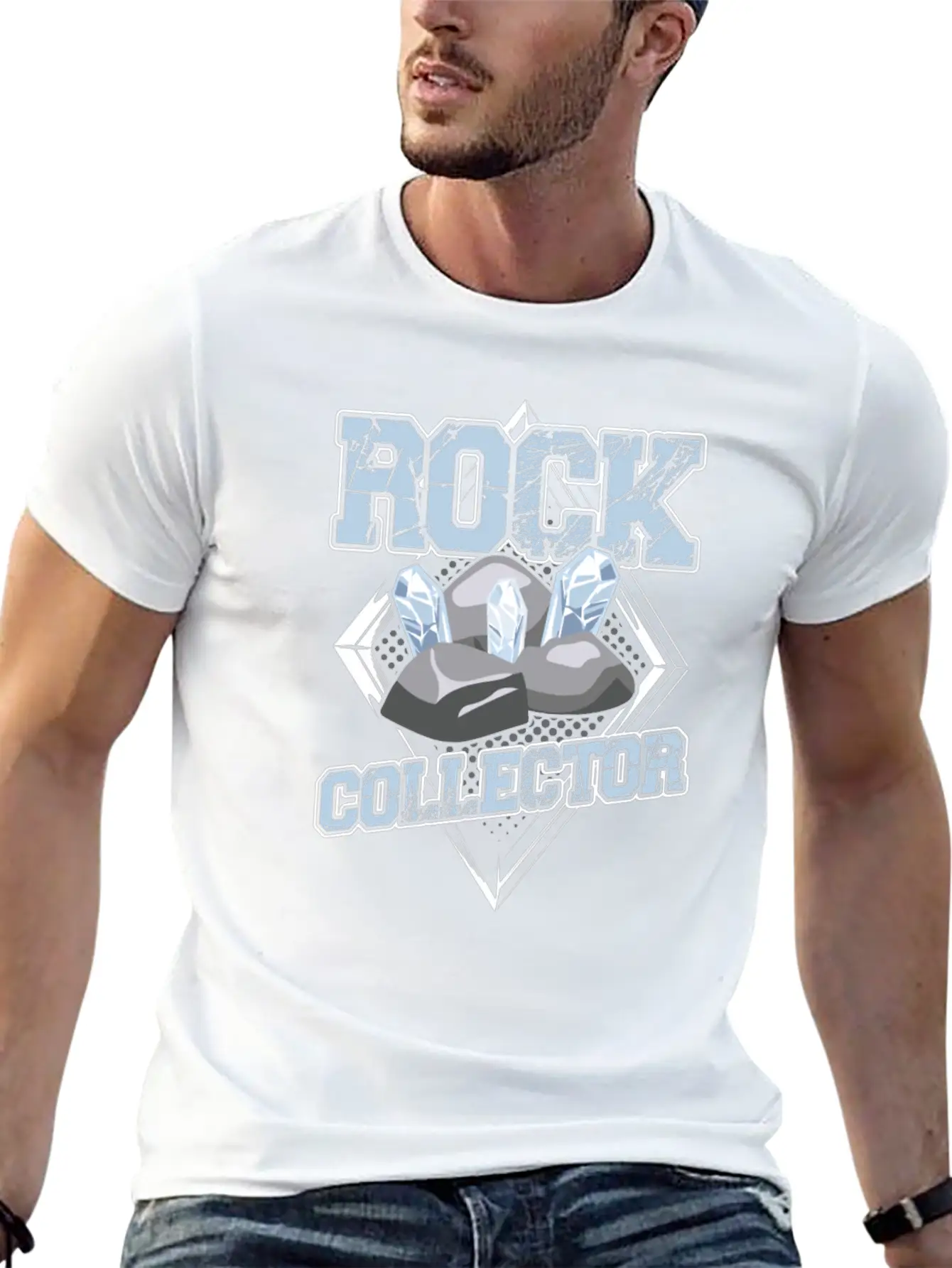 Rock Collector Geology Geologist Student Stone Unisex Short Sleeve Soft Cotton T-Shirt – Casual Everyday Wear