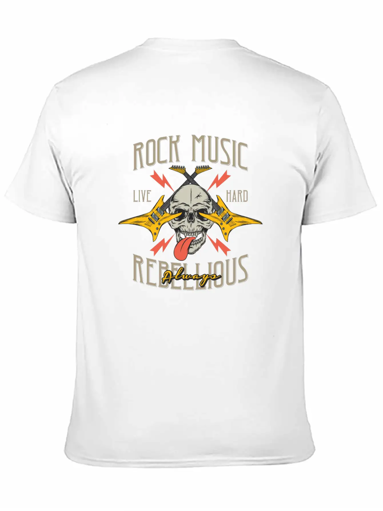 Rock Music Comfortable Minimalist Graphic Tee – Summer Style Essential