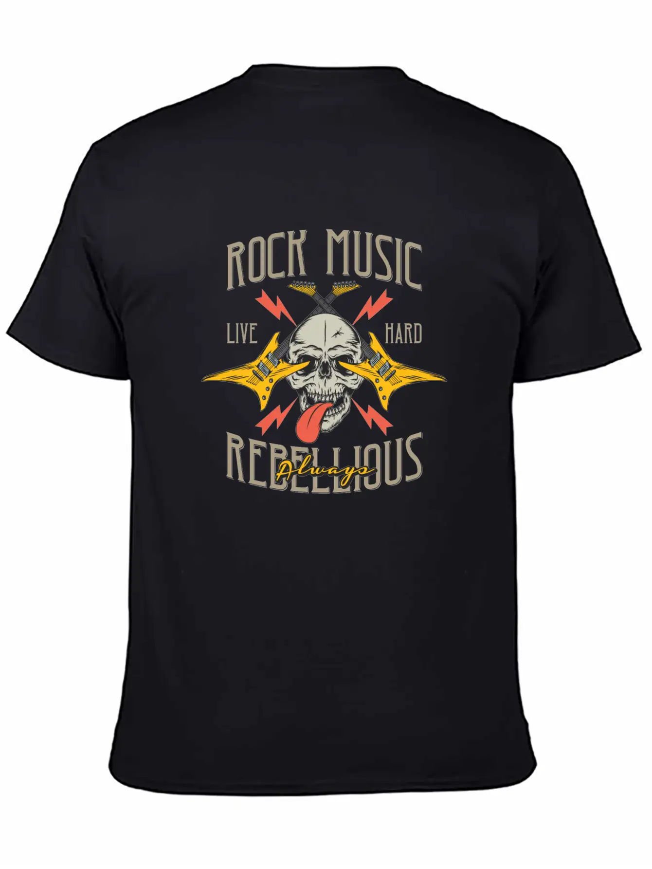 Rock Music Comfortable Minimalist Graphic Tee – Summer Style Essential
