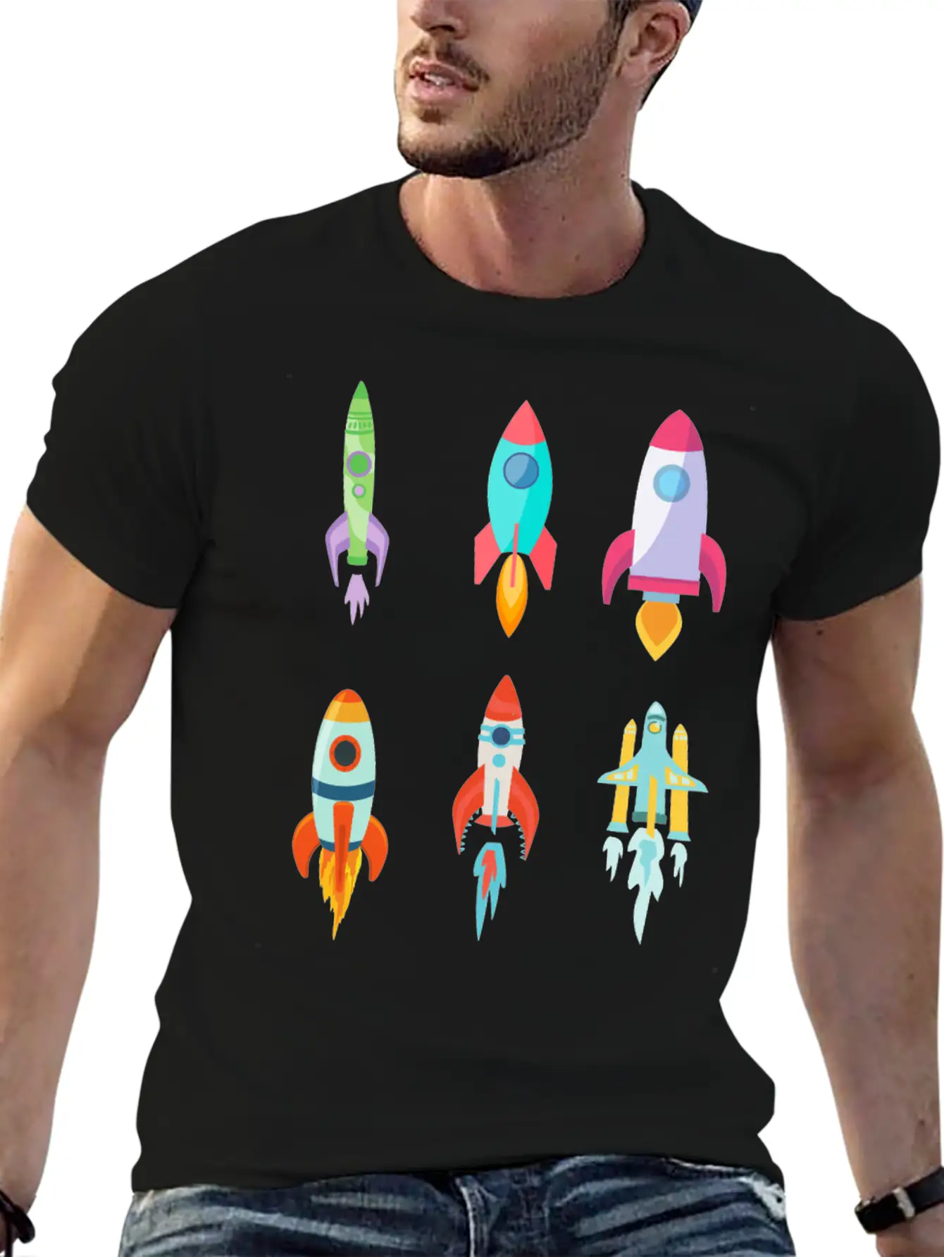 Rockets - Rocket Pack Unisex Casual T-Shirt – Clean Design For Daily Comfort