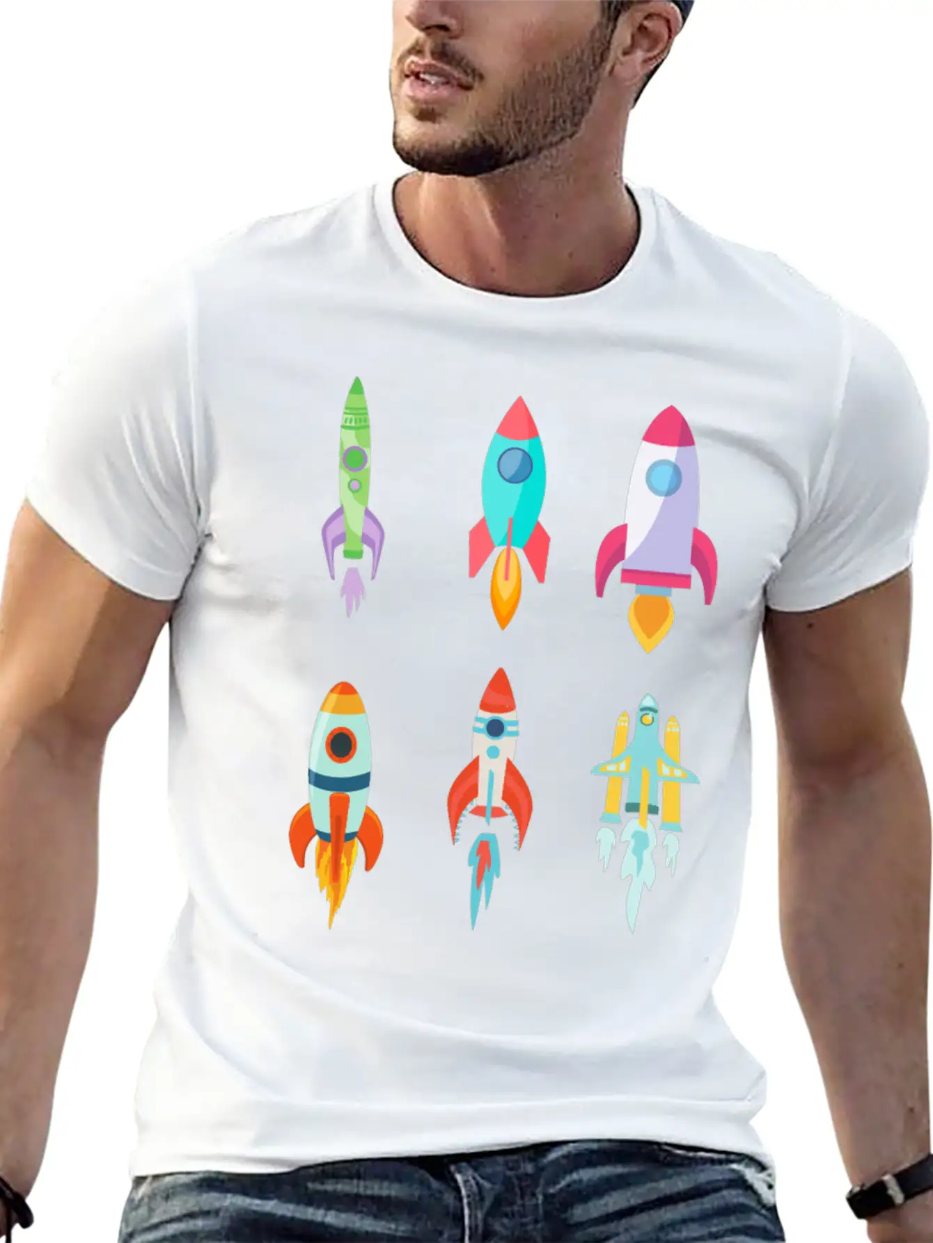 Rockets - Rocket Pack Unisex Casual T-Shirt – Clean Design For Daily Comfort
