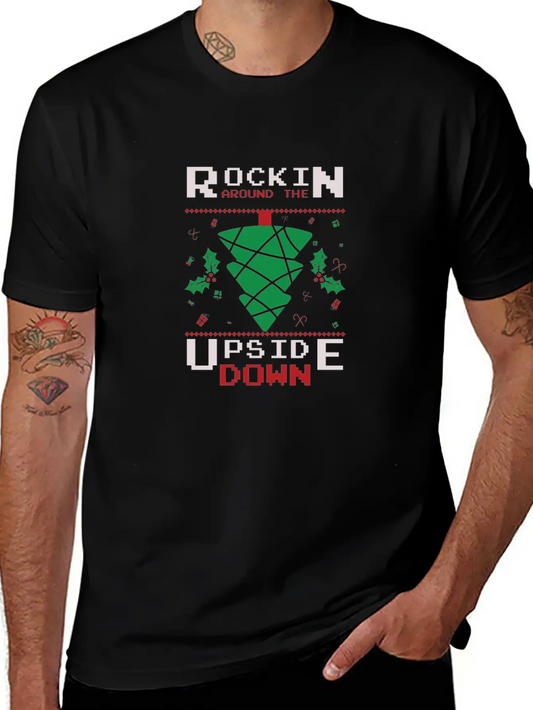 Rockin Around The Upside Down Timeless Short Sleeve Tee – Comfy And Minimalist Design