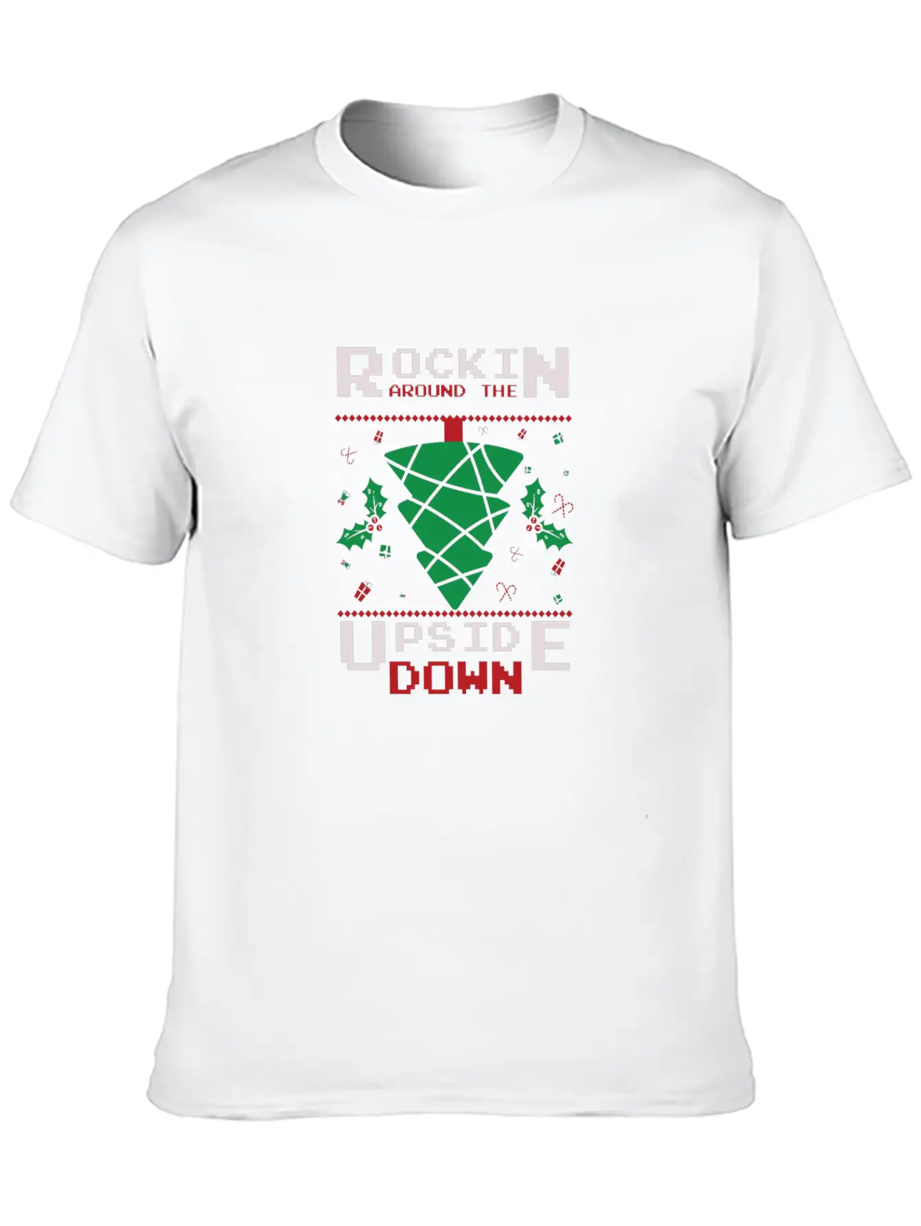 Rockin Around The Upside Down Timeless Short Sleeve Tee – Comfy And Minimalist Design