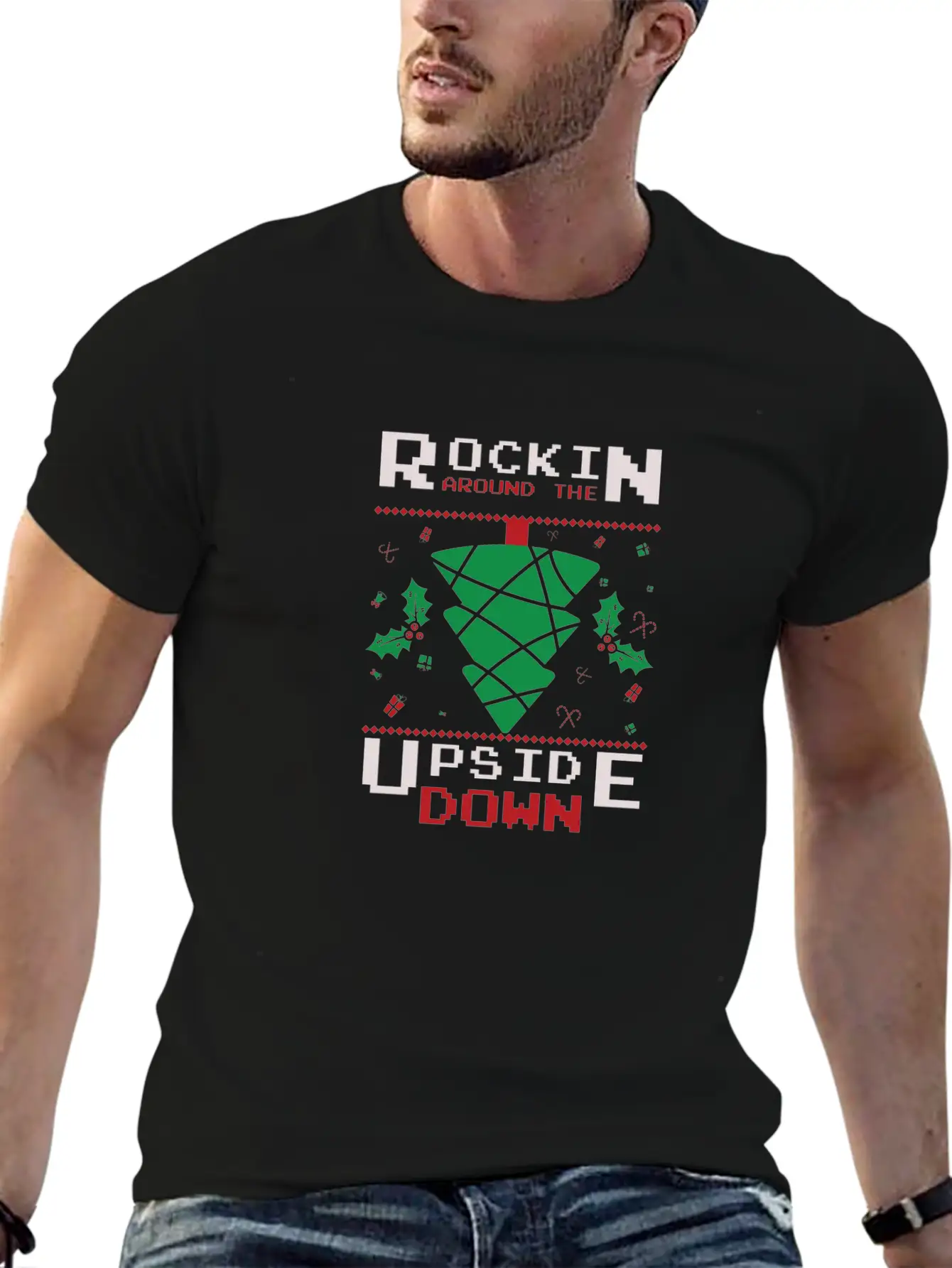 Rockin Around The Upside Down Timeless Short Sleeve Tee – Comfy And Minimalist Design