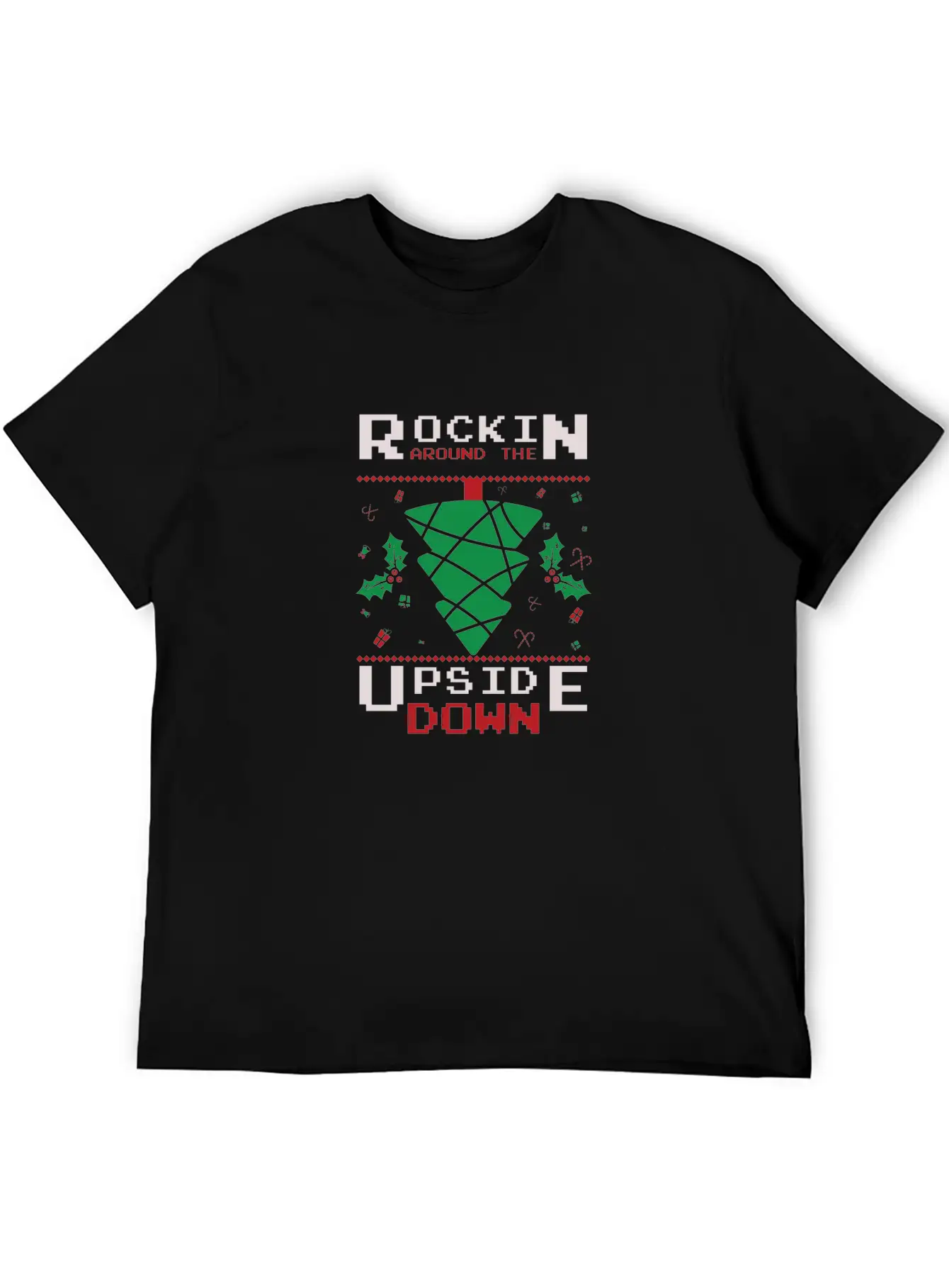 Rockin Around The Upside Down Timeless Short Sleeve Tee – Comfy And Minimalist Design