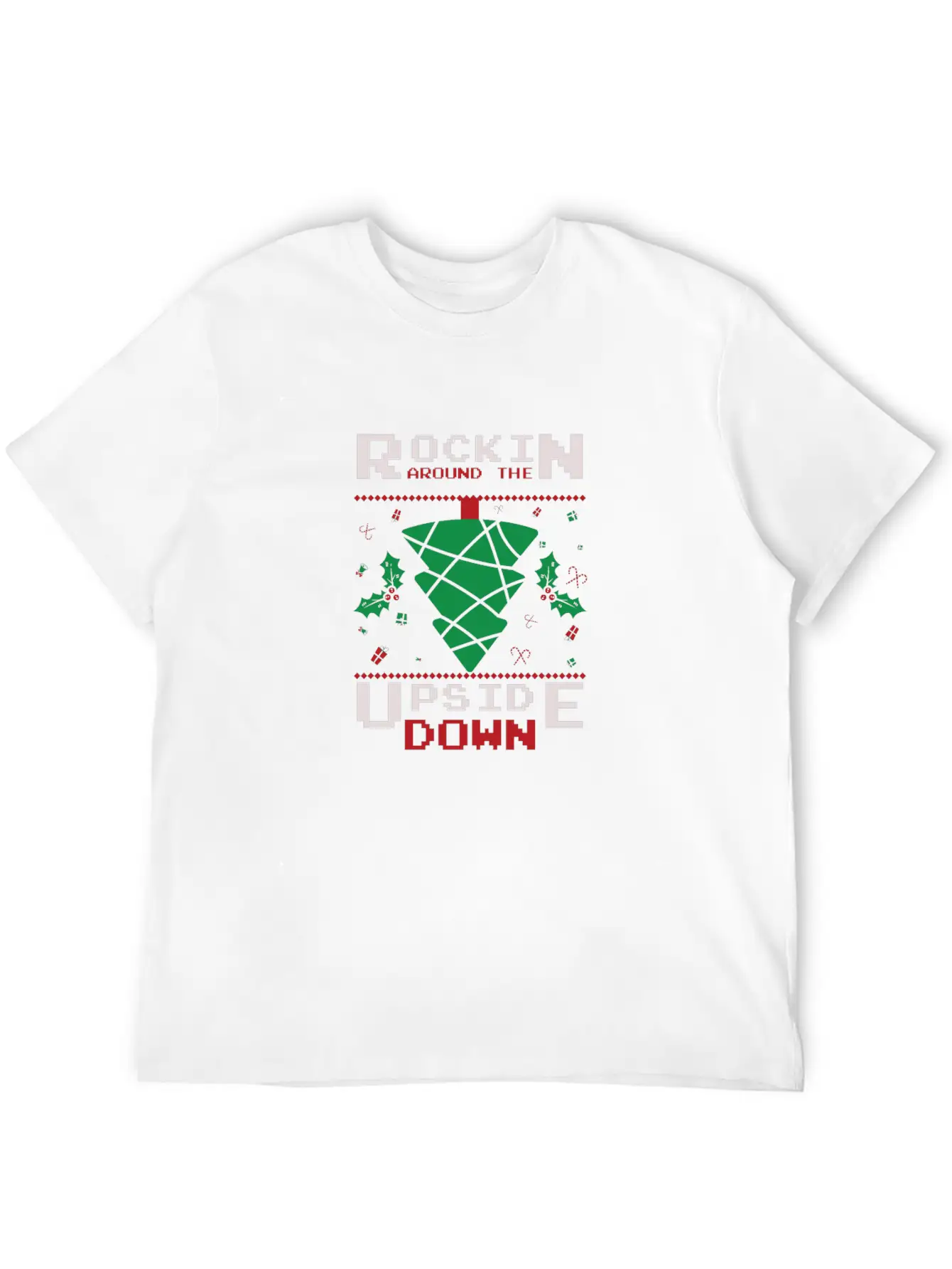 Rockin Around The Upside Down Timeless Short Sleeve Tee – Comfy And Minimalist Design
