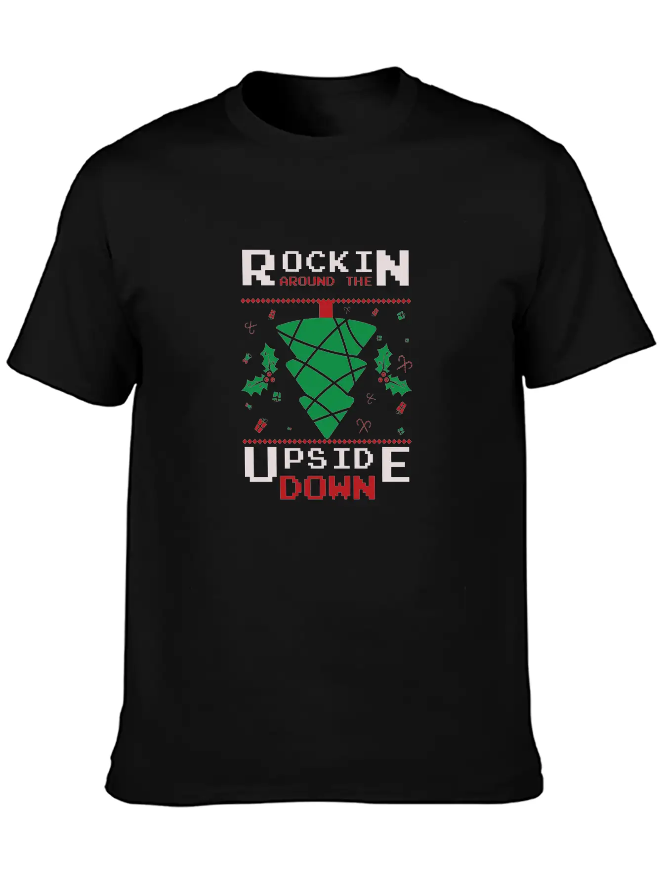 Rockin Around The Upside Down Timeless Short Sleeve Tee – Comfy And Minimalist Design