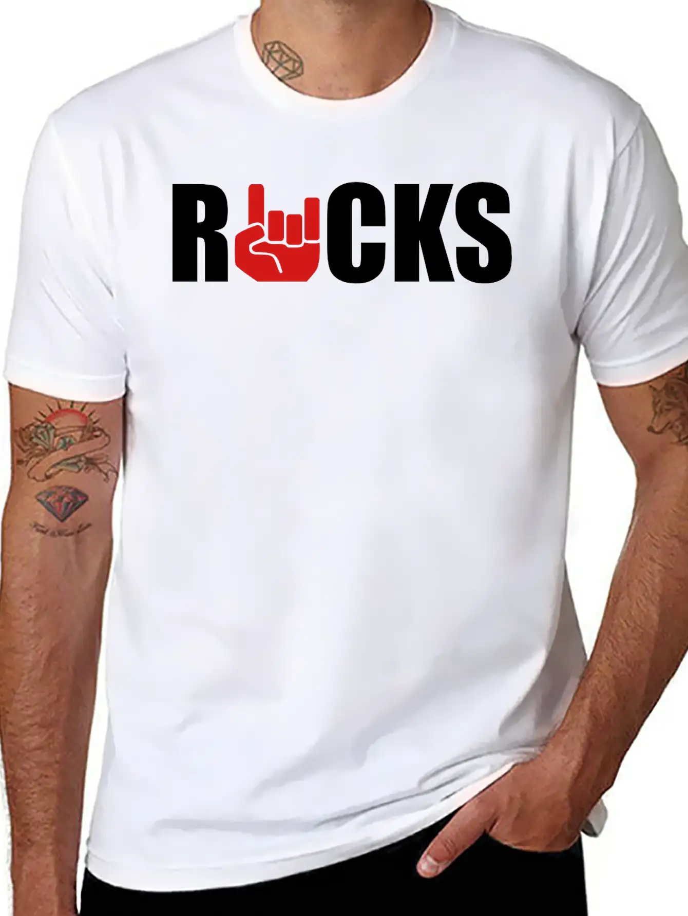 Rocks Essential Unisex Summer Tee – Soft Cotton Casual Fit