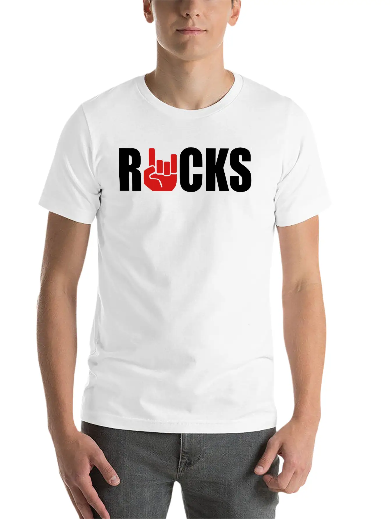 Rocks Essential Unisex Summer Tee – Soft Cotton Casual Fit
