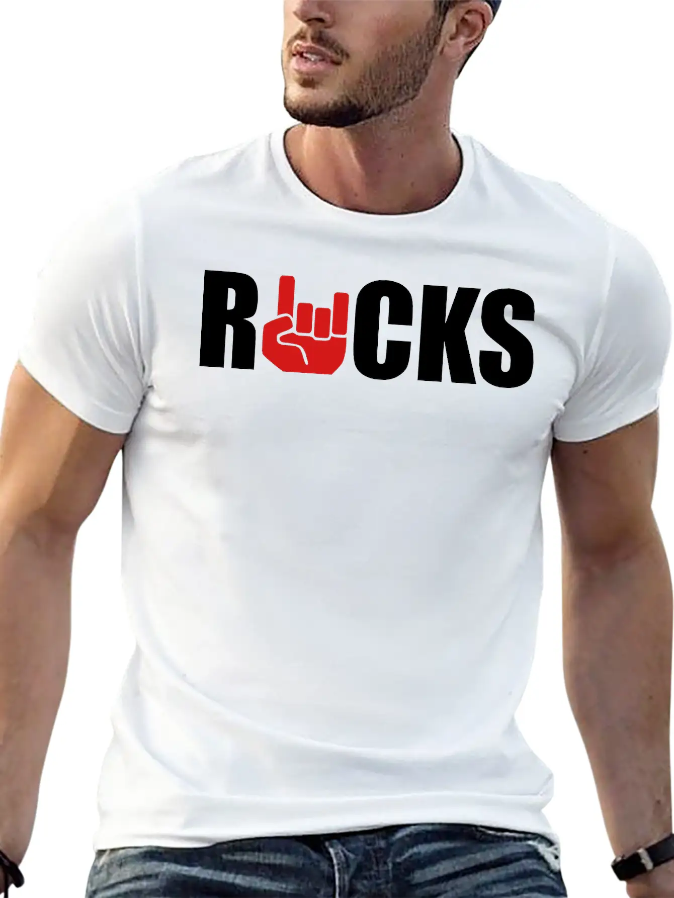 Rocks Essential Unisex Summer Tee – Soft Cotton Casual Fit