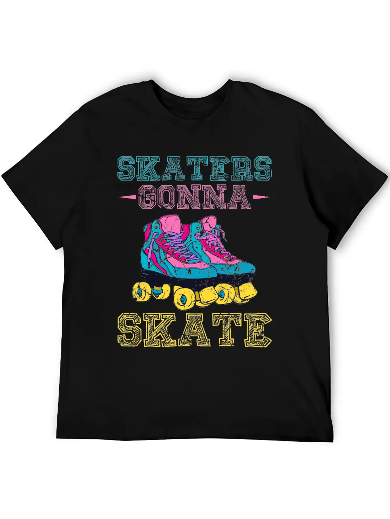 Roller Skater Retro Roller Skater Comfortable Minimalist Graphic Tee – Summer Style Essential