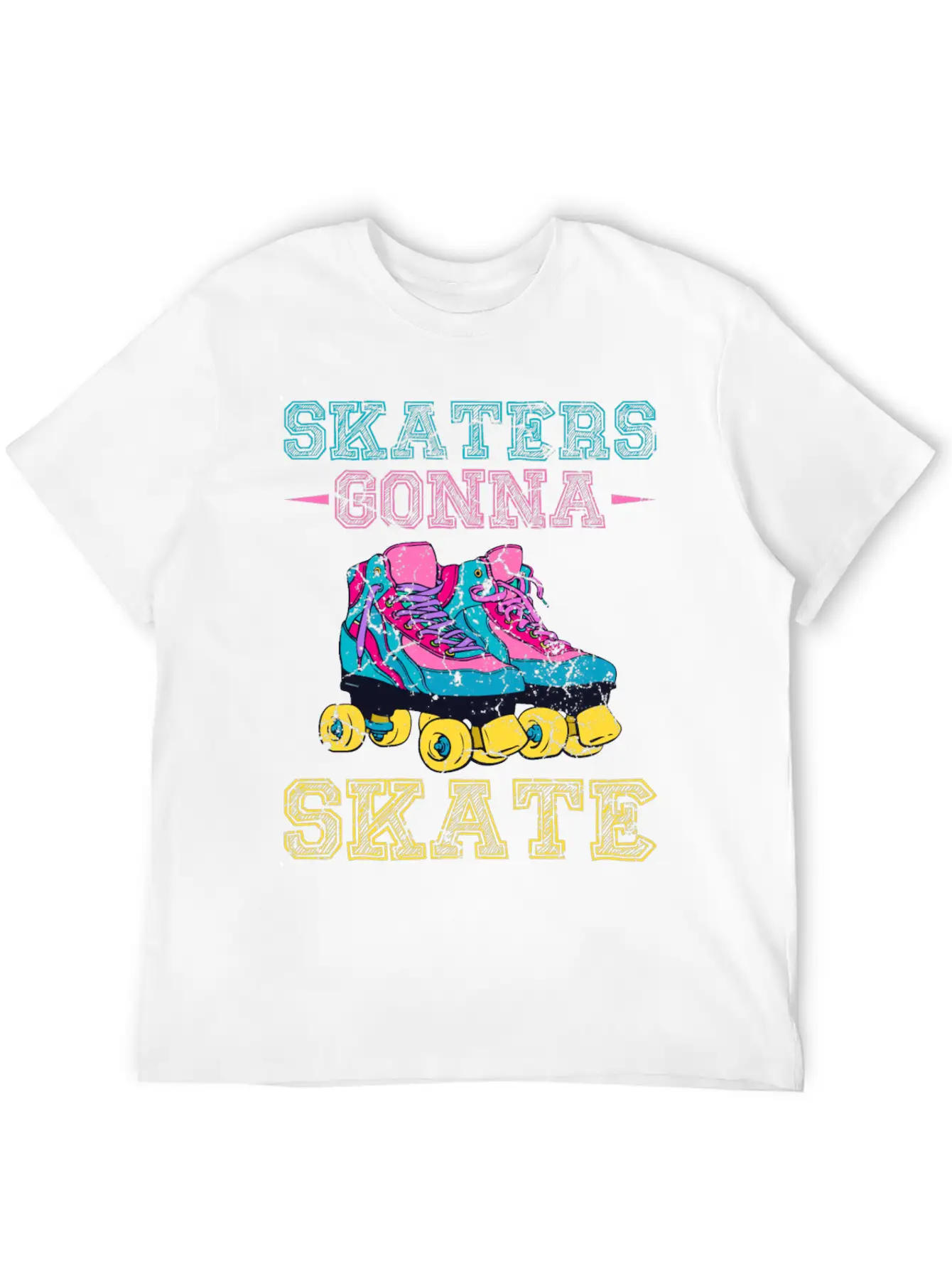 Roller Skater Retro Roller Skater Comfortable Minimalist Graphic Tee – Summer Style Essential