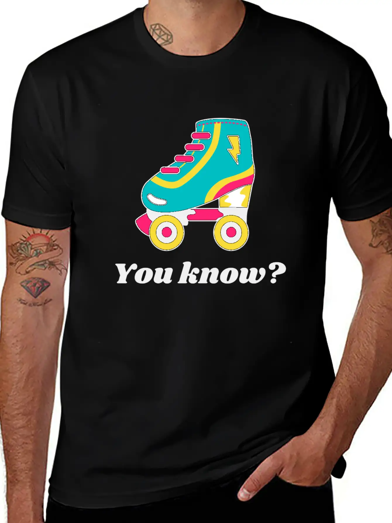 Roller Skates - 90s Style Timeless Short Sleeve Tee – Comfy And Minimalist Design