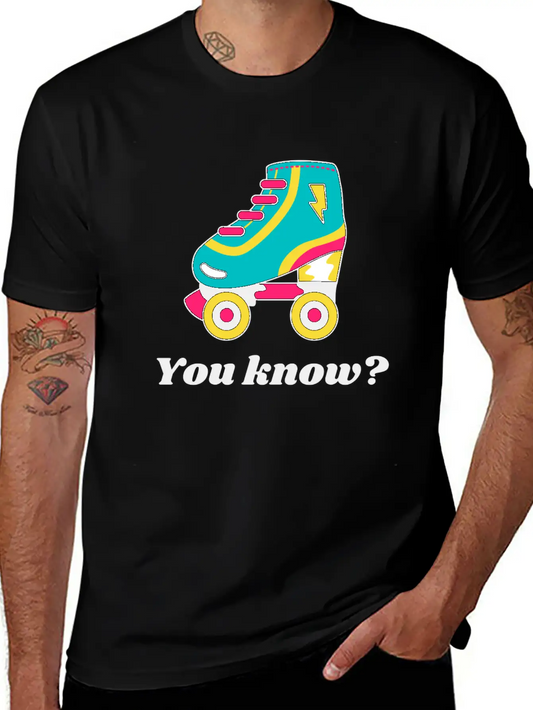 Roller Skates - 90s Style Timeless Short Sleeve Tee – Comfy And Minimalist Design