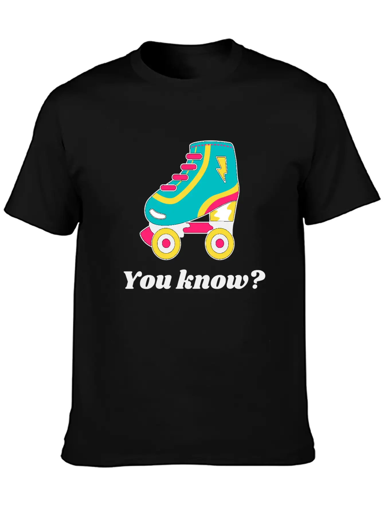 Roller Skates - 90s Style Timeless Short Sleeve Tee – Comfy And Minimalist Design