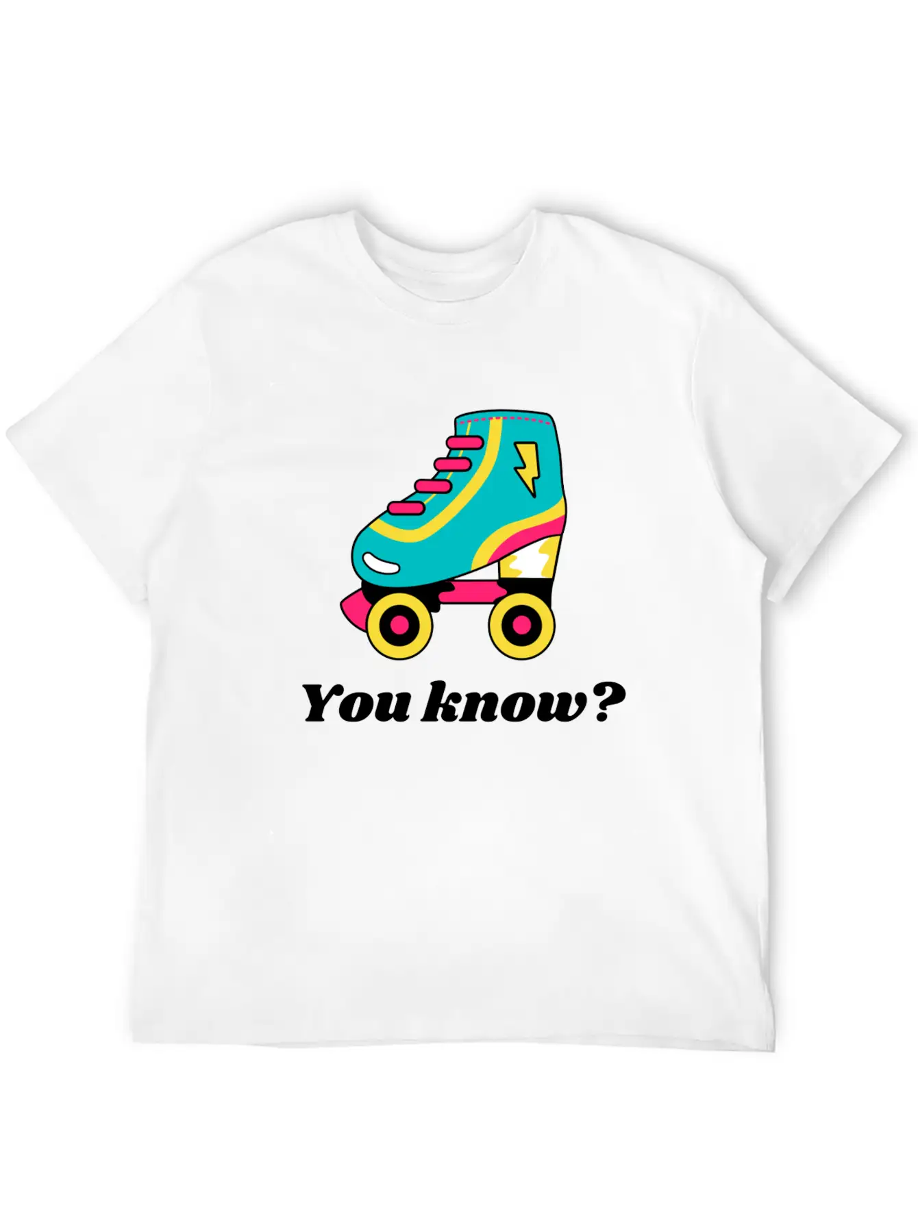 Roller Skates - 90s Style Timeless Short Sleeve Tee – Comfy And Minimalist Design