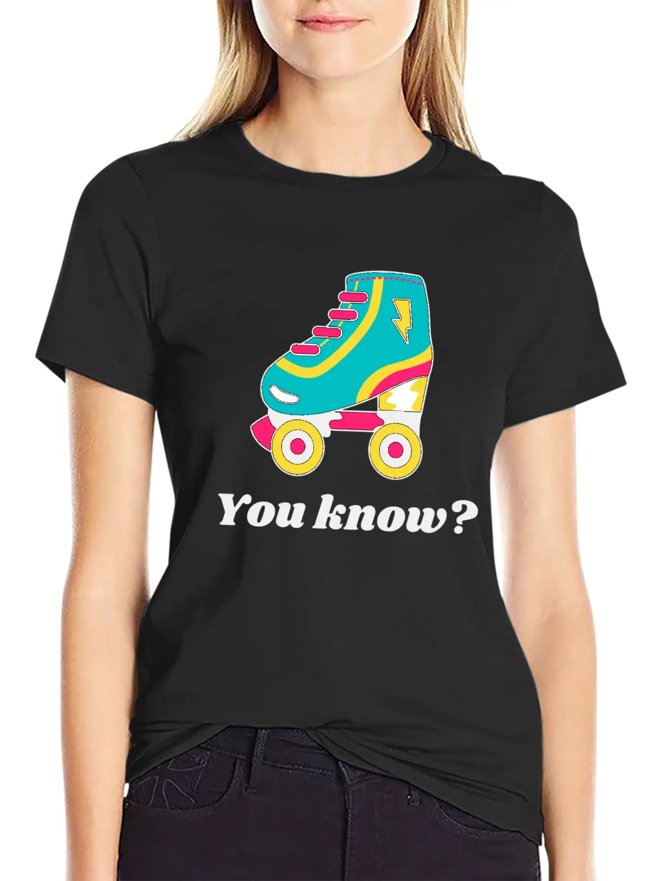 Roller Skates - 90s Style Timeless Short Sleeve Tee – Comfy And Minimalist Design