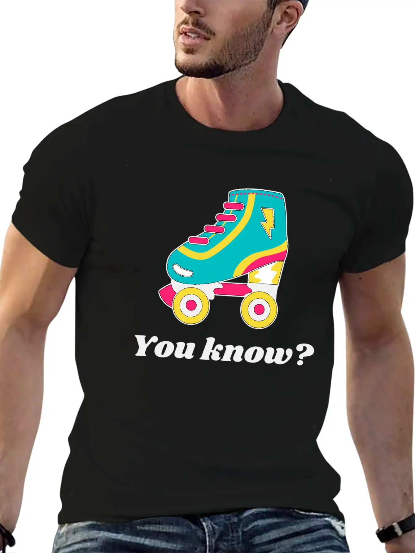 Roller Skates - 90s Style Timeless Short Sleeve Tee – Comfy And Minimalist Design