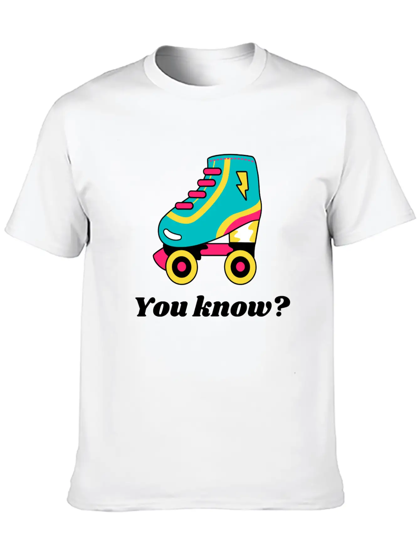 Roller Skates - 90s Style Timeless Short Sleeve Tee – Comfy And Minimalist Design