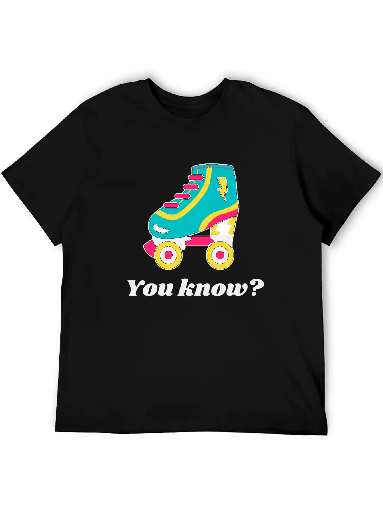 Roller Skates - 90s Style Timeless Short Sleeve Tee – Comfy And Minimalist Design