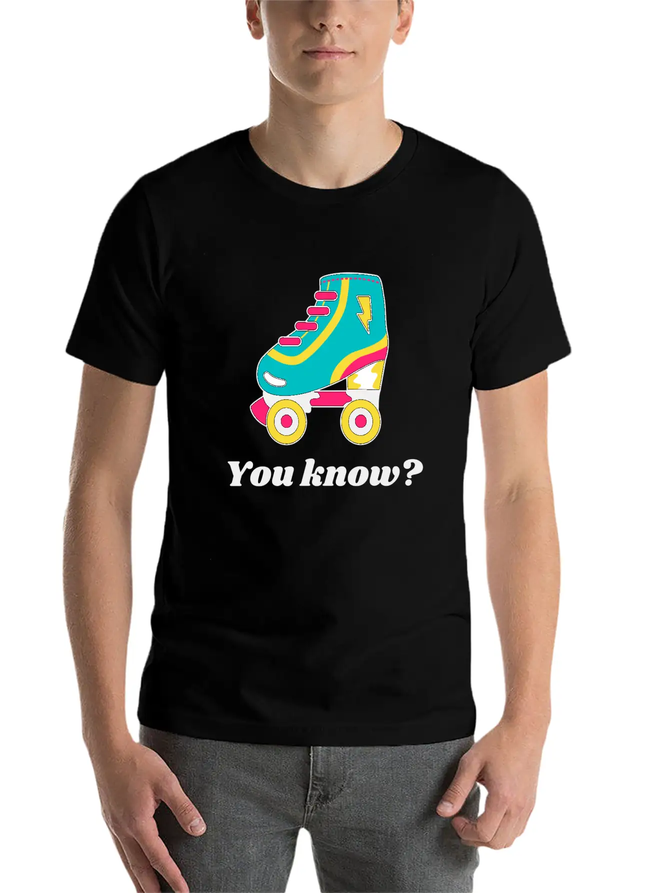 Roller Skates - 90s Style Timeless Short Sleeve Tee – Comfy And Minimalist Design