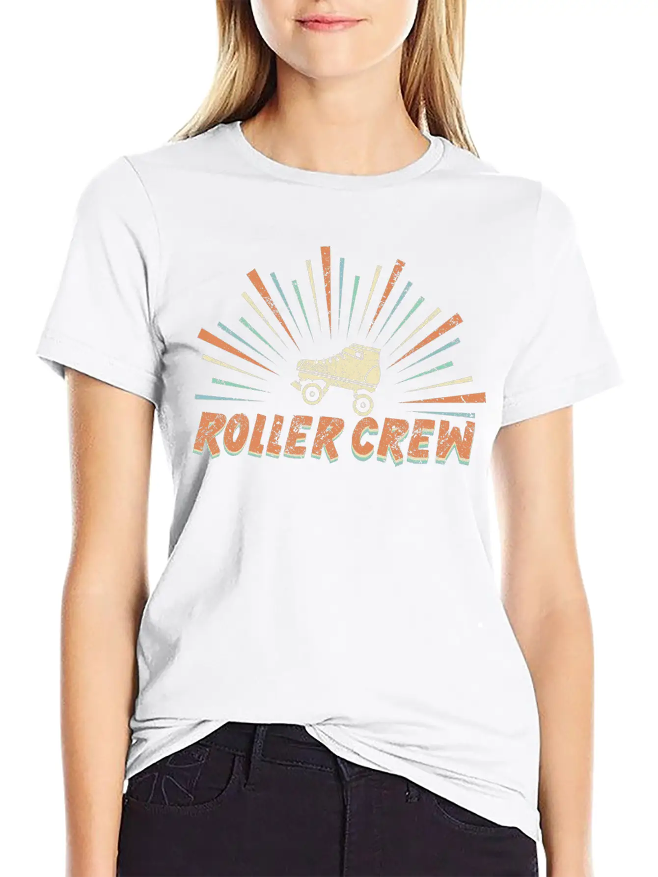 Roller Skating Skater Girl Comfortable Minimalist Graphic Tee – Summer Style Essential